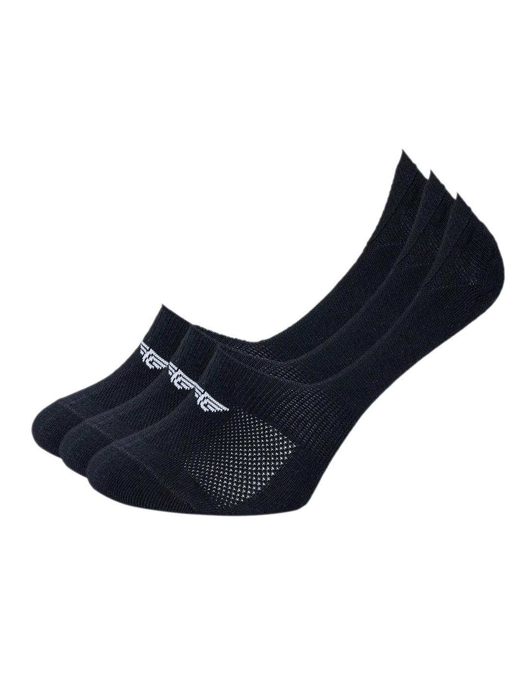 

Red Tape Men Black Pack Of 3 Patterned Shoe Liners Socks