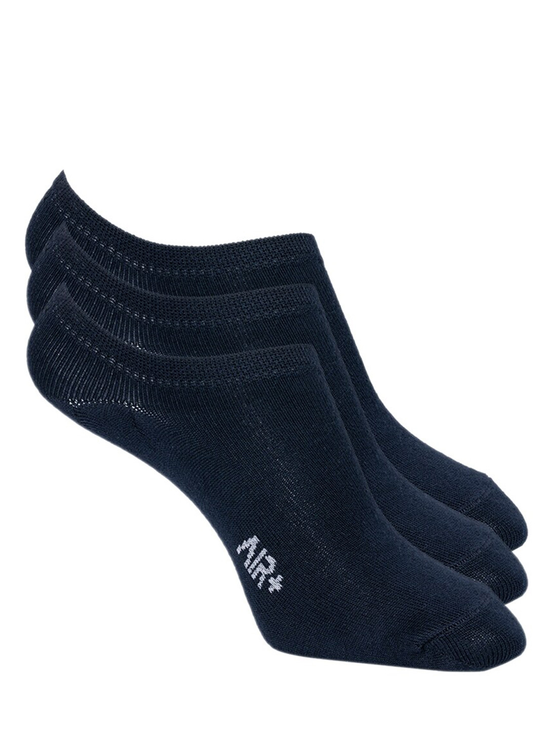 

Red Tape Men Pack Of 3 Navy Blue Solid Shoe Liners Socks