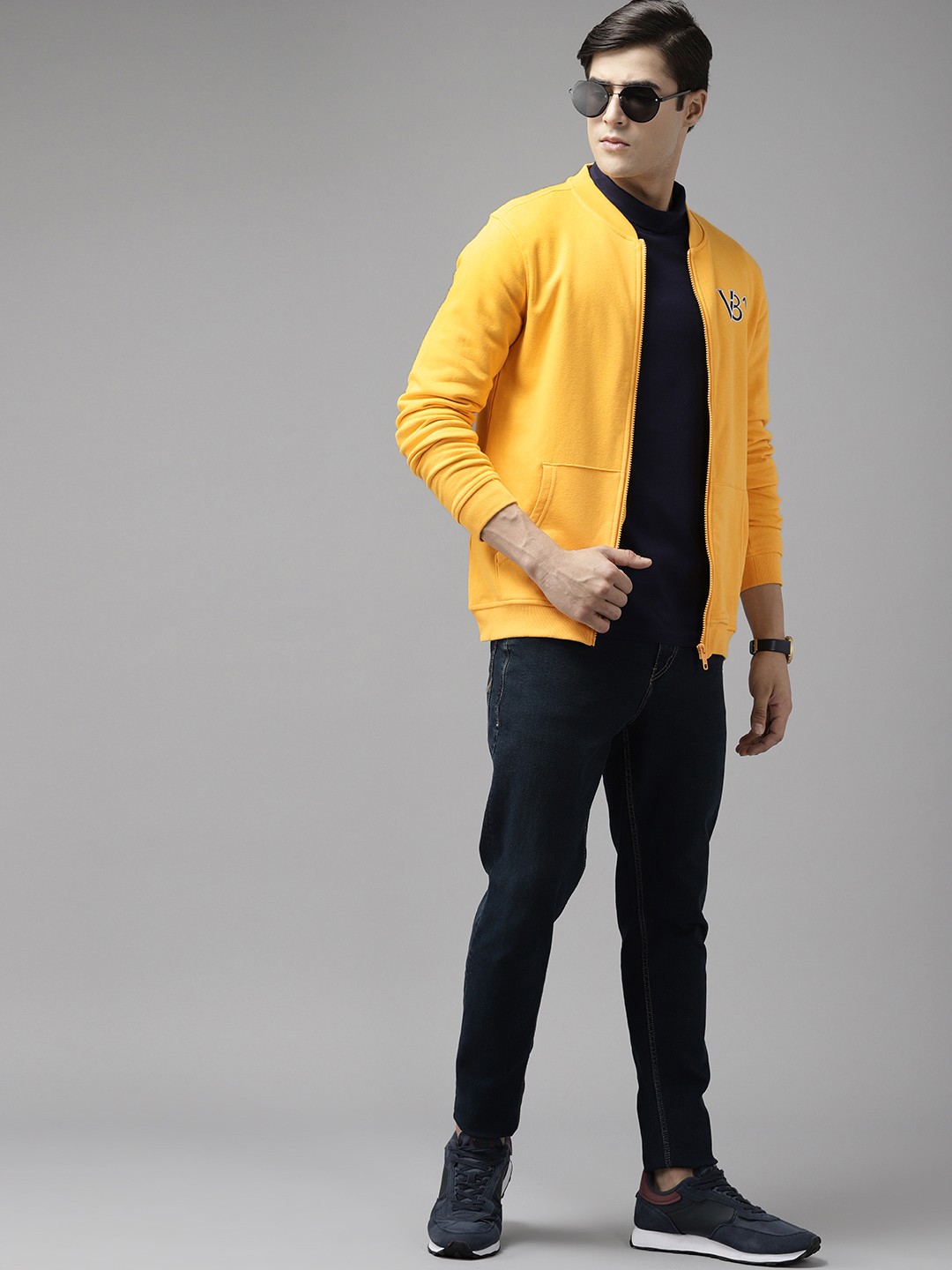 

Van Heusen Men Yellow Solid Sweatshirt