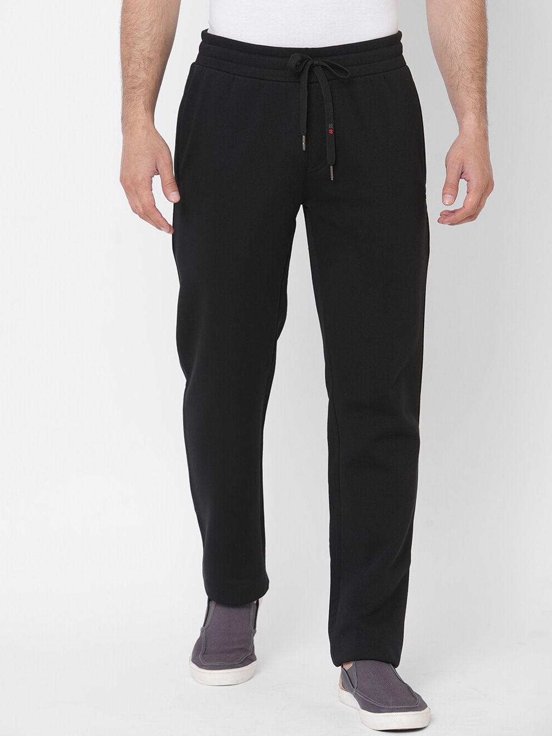 

Sweet Dreams Men Black Fleece Solid Track Pants