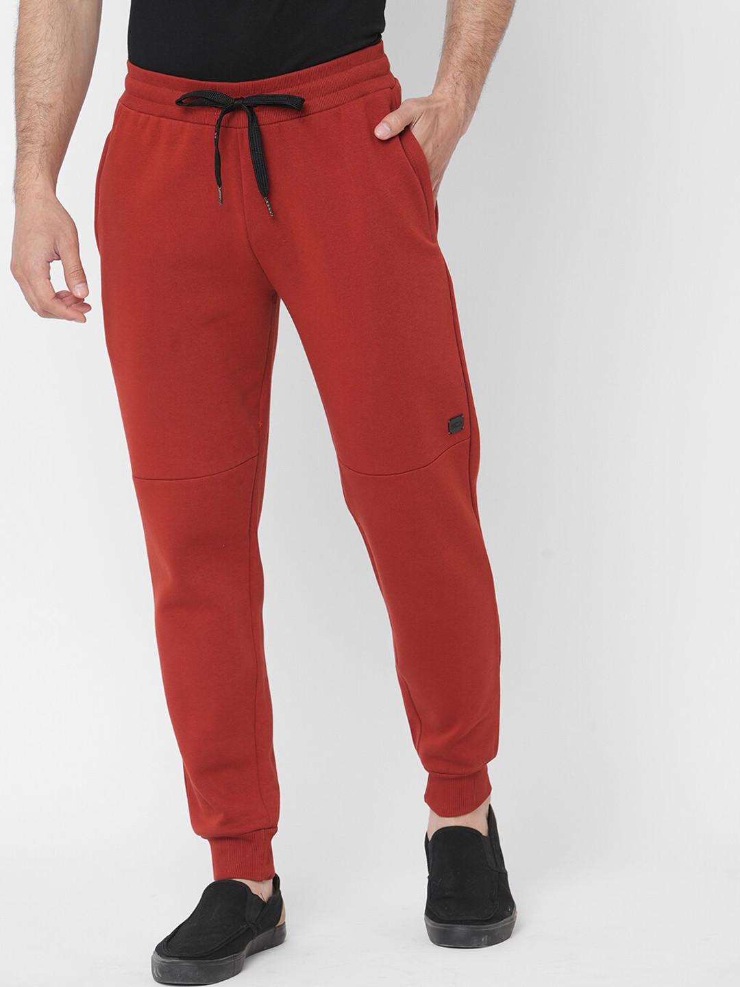 

Sweet Dreams Men Fleece Solid Joggers, Rust