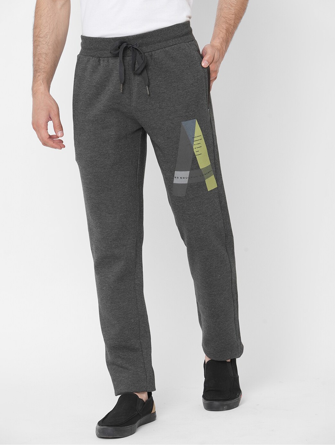 

Sweet Dreams Men Grey Solid Lounge Pants