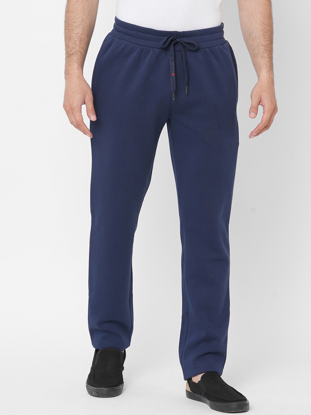 

Sweet Dreams Men Plus Size Navy Blue Solid Track Pants