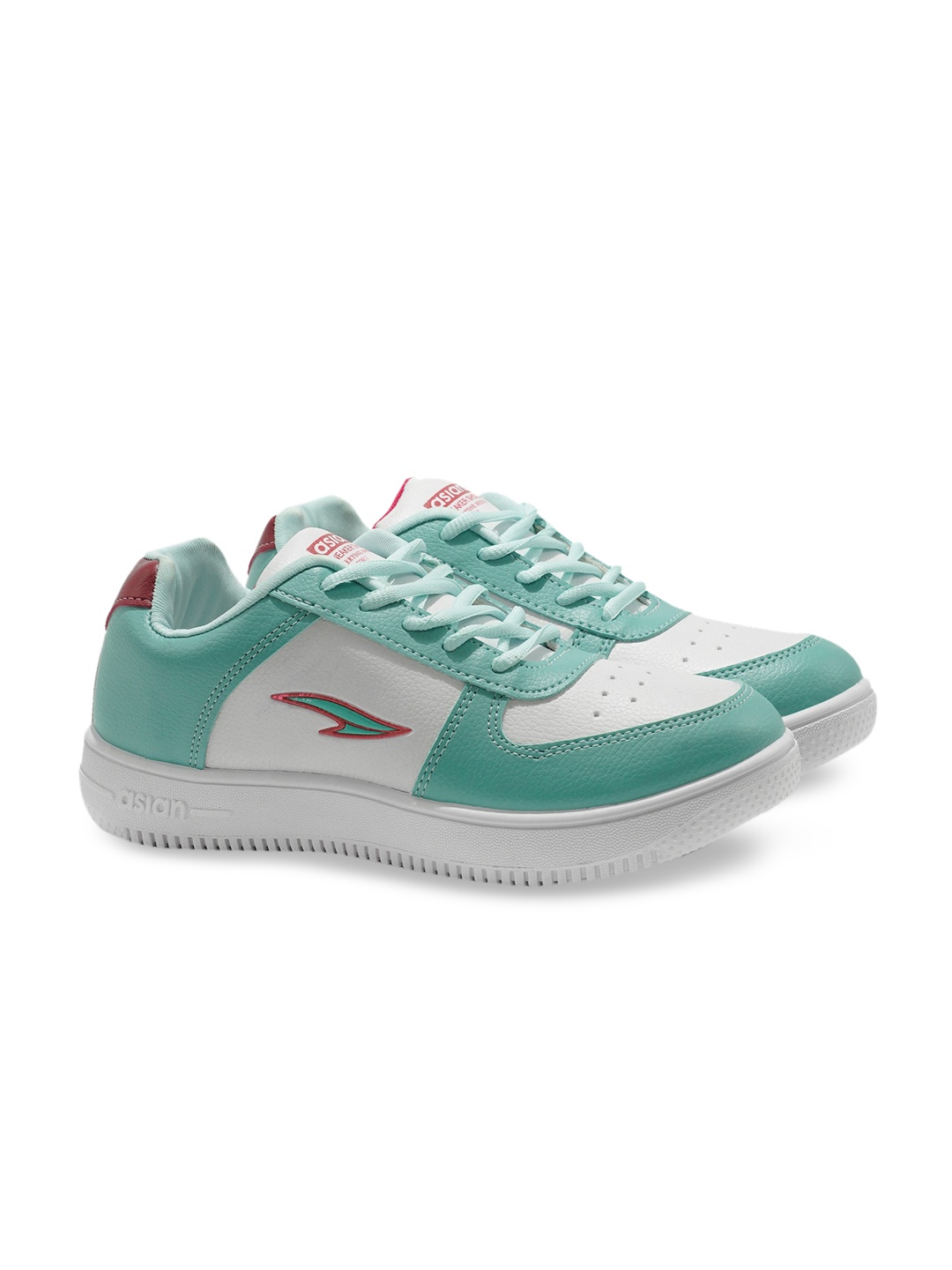 

ASIAN Women Colourblocked Mesh Sneakers, White