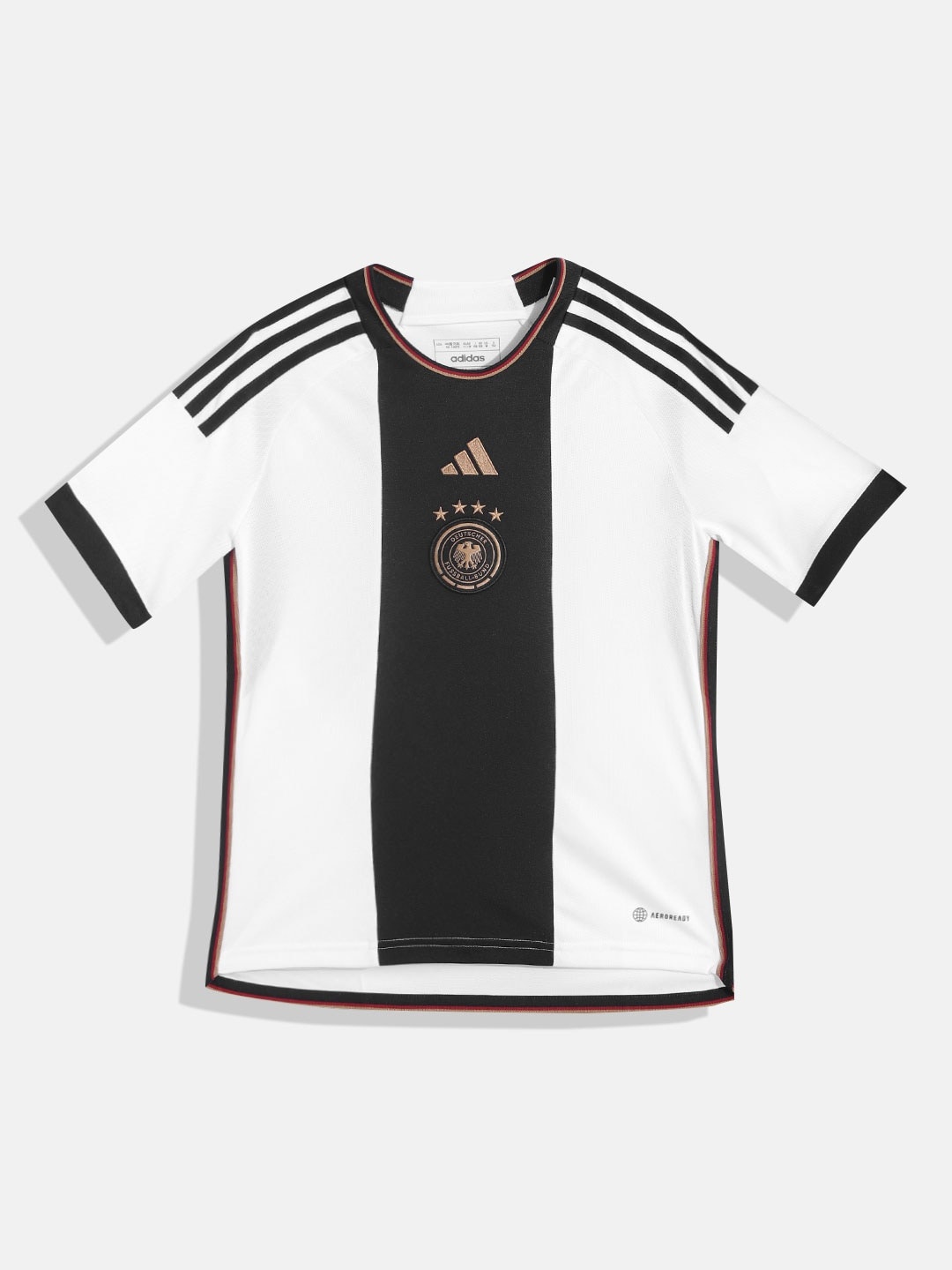 

ADIDAS Kids White & Black Colourblocked FIFA HF1467 128 Deutscher T-shirt