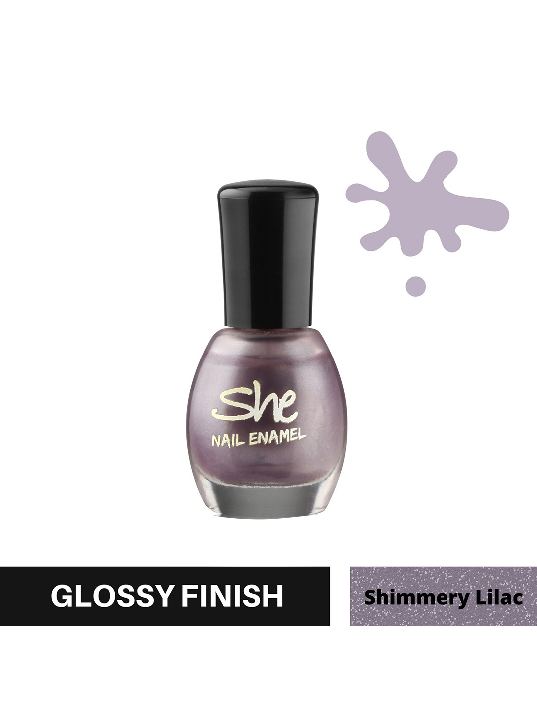 

Archies She Glossy Finish Nail Enamel 8 ml - Shimmery Lilac 301, Purple