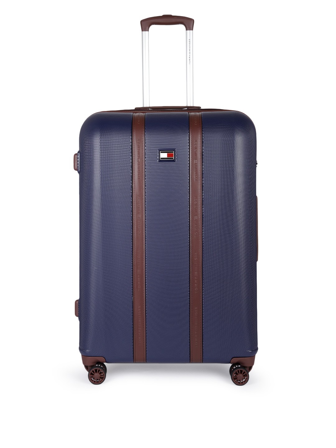 

Tommy Hilfiger Textured Polycarbonate Trolley Bag, Navy blue