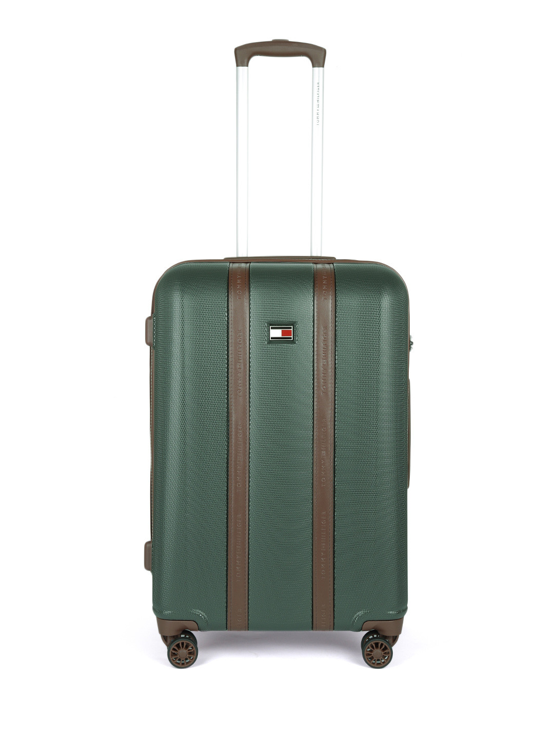 

Tommy Hilfiger Textured Hard Trolley Bag 86 L, Green