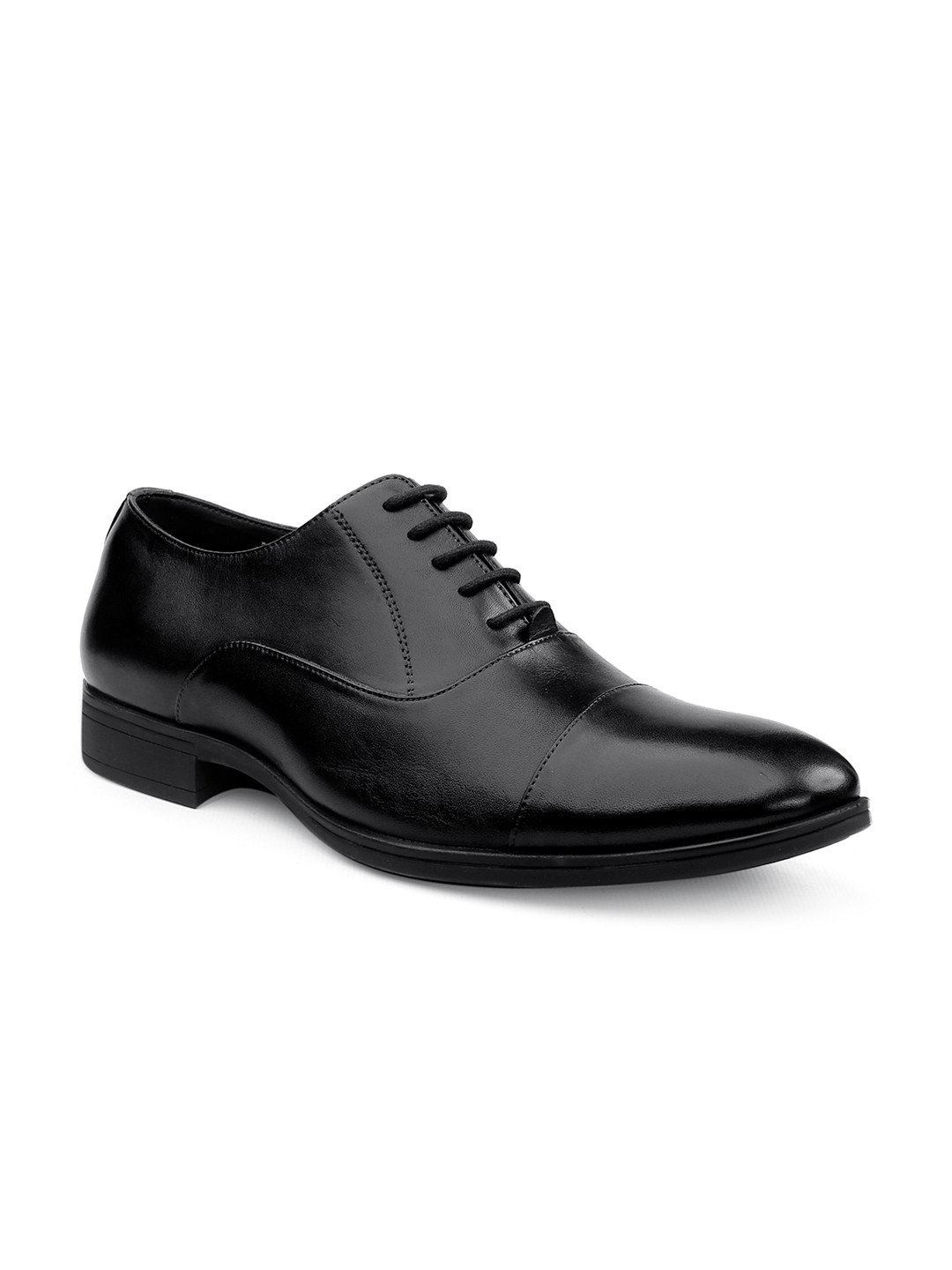 

One8 Men Black Lightweight Leather Formal Oxford Shoes