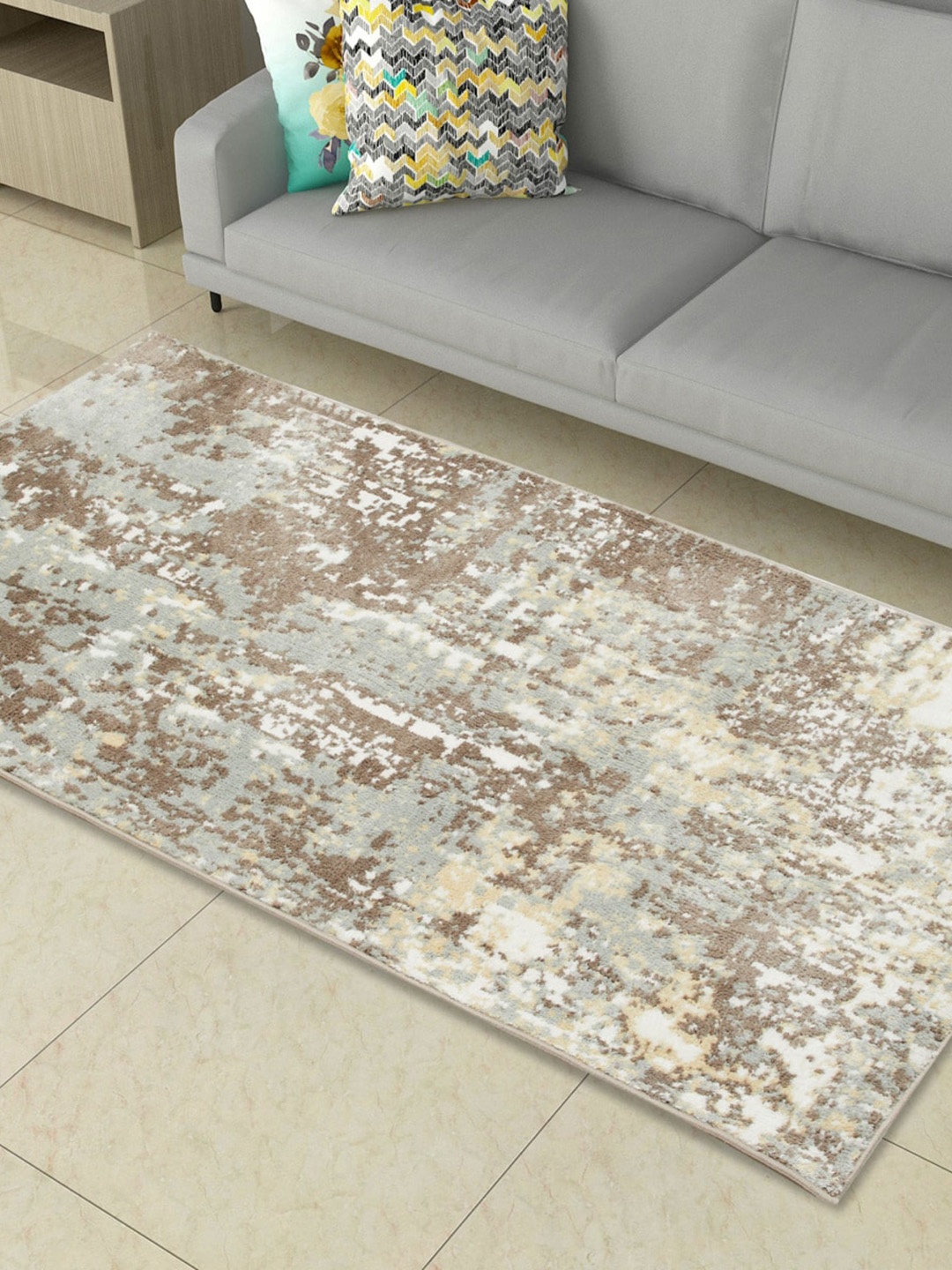 

Home Centre Beige & Blue Savanna Textured Rectangle Carpet