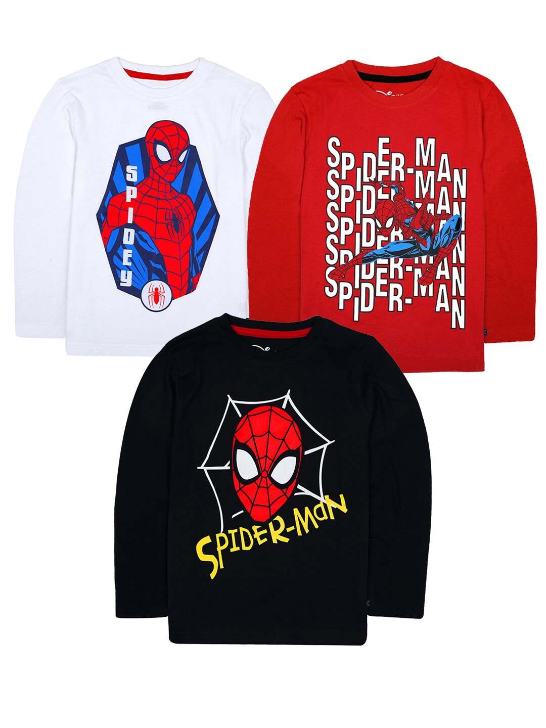 

KINSEY Boys Red 3 Spider-Man Printed Applique T-shirt