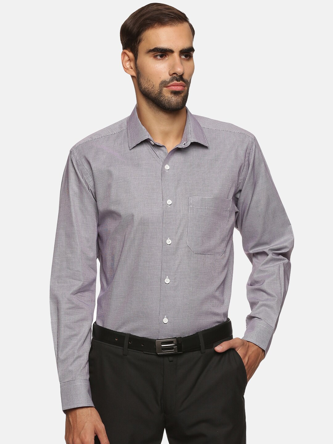 

DON VINO Men Blue Relaxed Regular Fit Micro Checked Cotton Casual Shirt