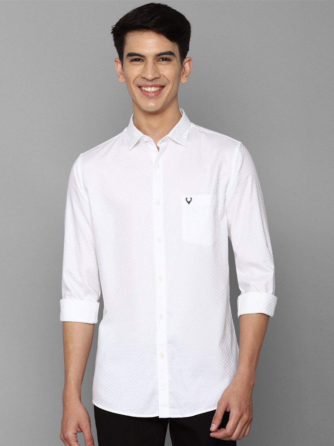 

Allen Solly Men White Slim Fit Pure Cotton Casual Shirt