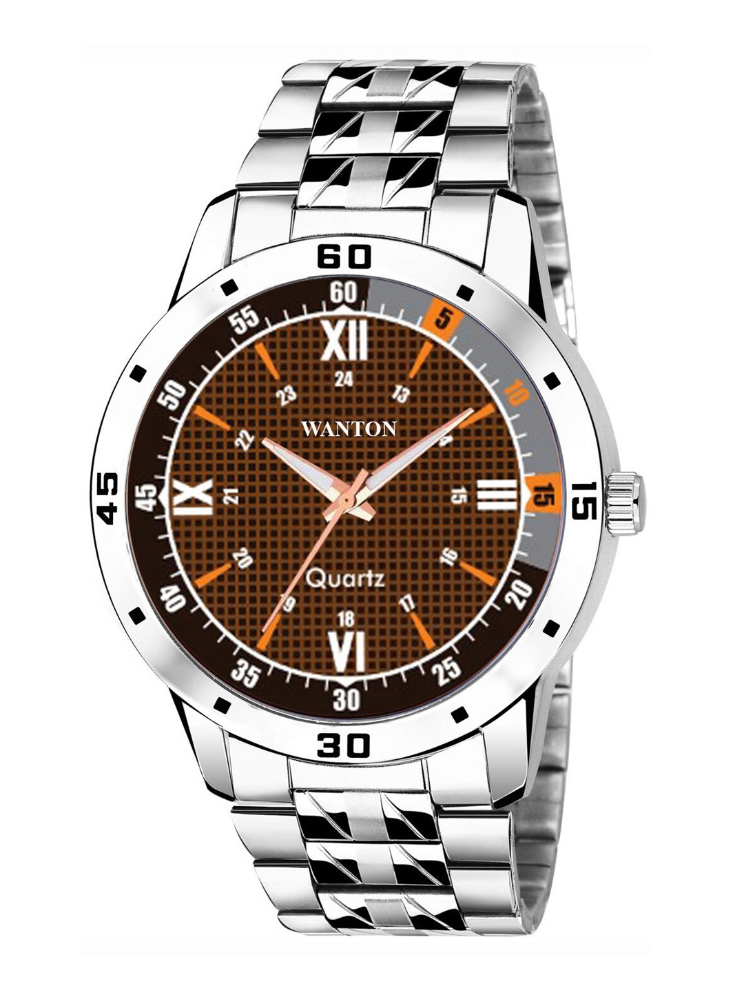 

WANTON Men Printed Dial & Stainless Steel Bracelet Straps Analogue Watch STEEL 008 BROWN