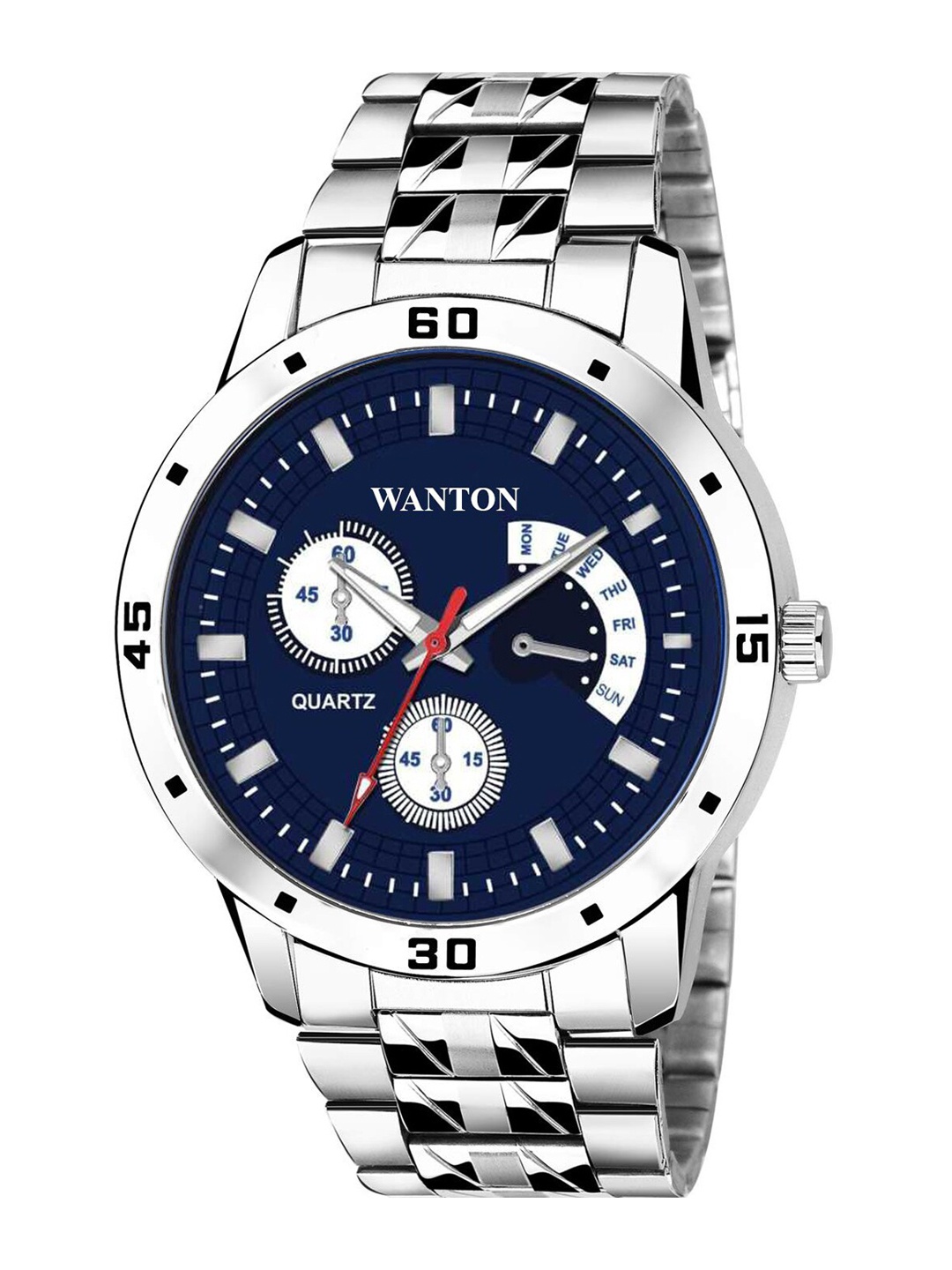 

WANTON Stainless Steel Bracelet Style Straps Analogue Watch BR BLUE
