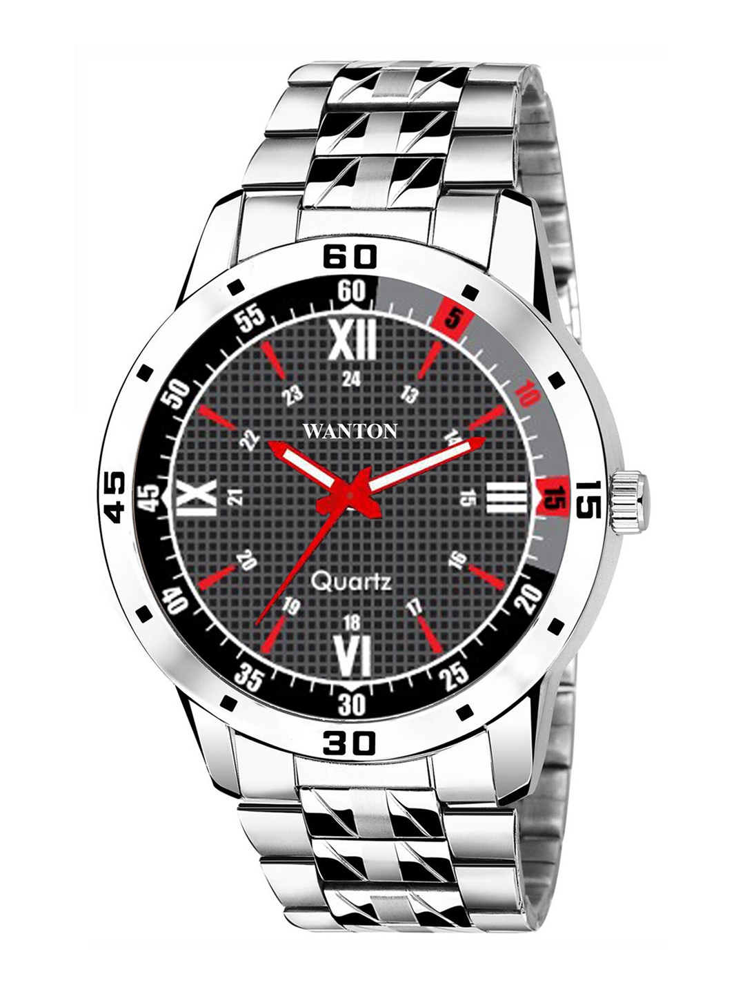 

WANTON Men Printed Dial & Stainless Steel Bracelet Straps Analogue Watch STEEL 008 BLACK
