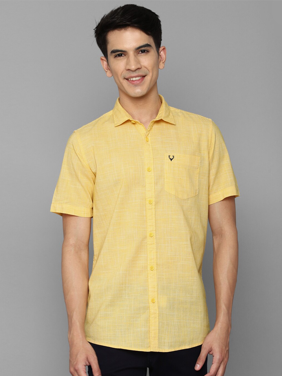 

Allen Solly Sport Men Yellow Pure Cotton Casual Shirt