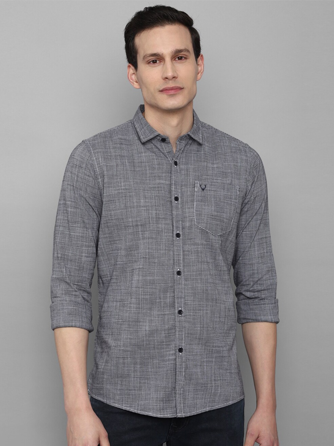 

Allen Solly Sport Men Grey Pure Cotton Casual Shirt