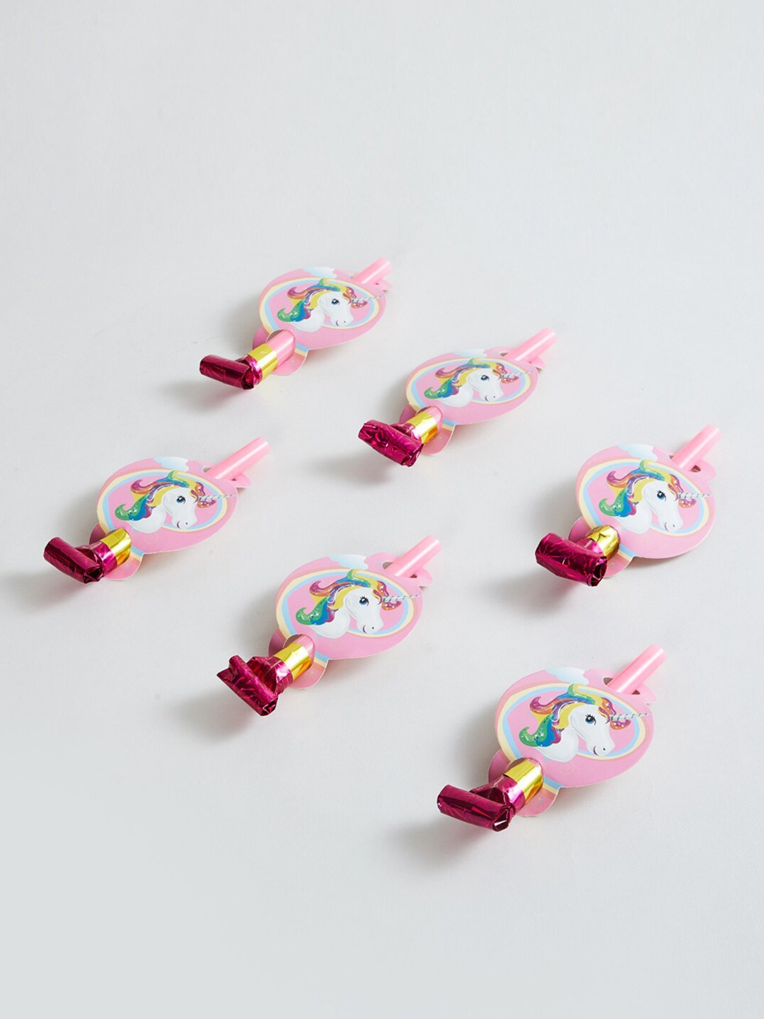 

Home Centre Set Of 86 Pink & Yellow Unicorn Party Decor Essentials Set