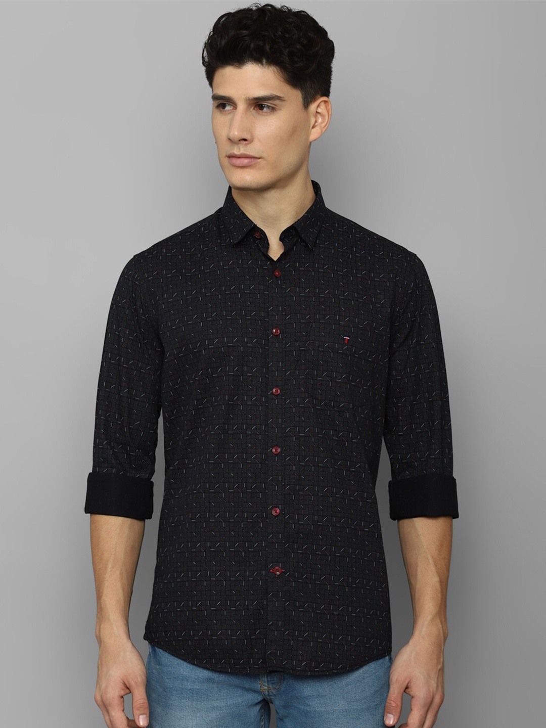 

Louis Philippe Sport Men Black Slim Fit Printed Cotton Casual Shirt