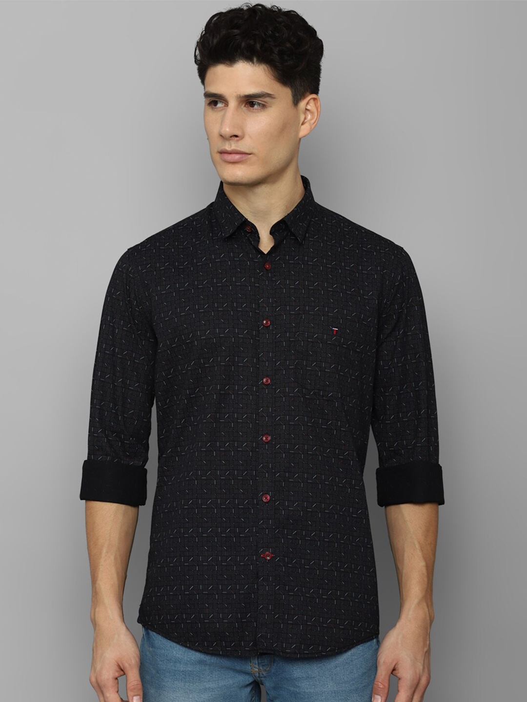 

Louis Philippe Sport Men Black Slim Fit Printed Cotton Casual Shirt