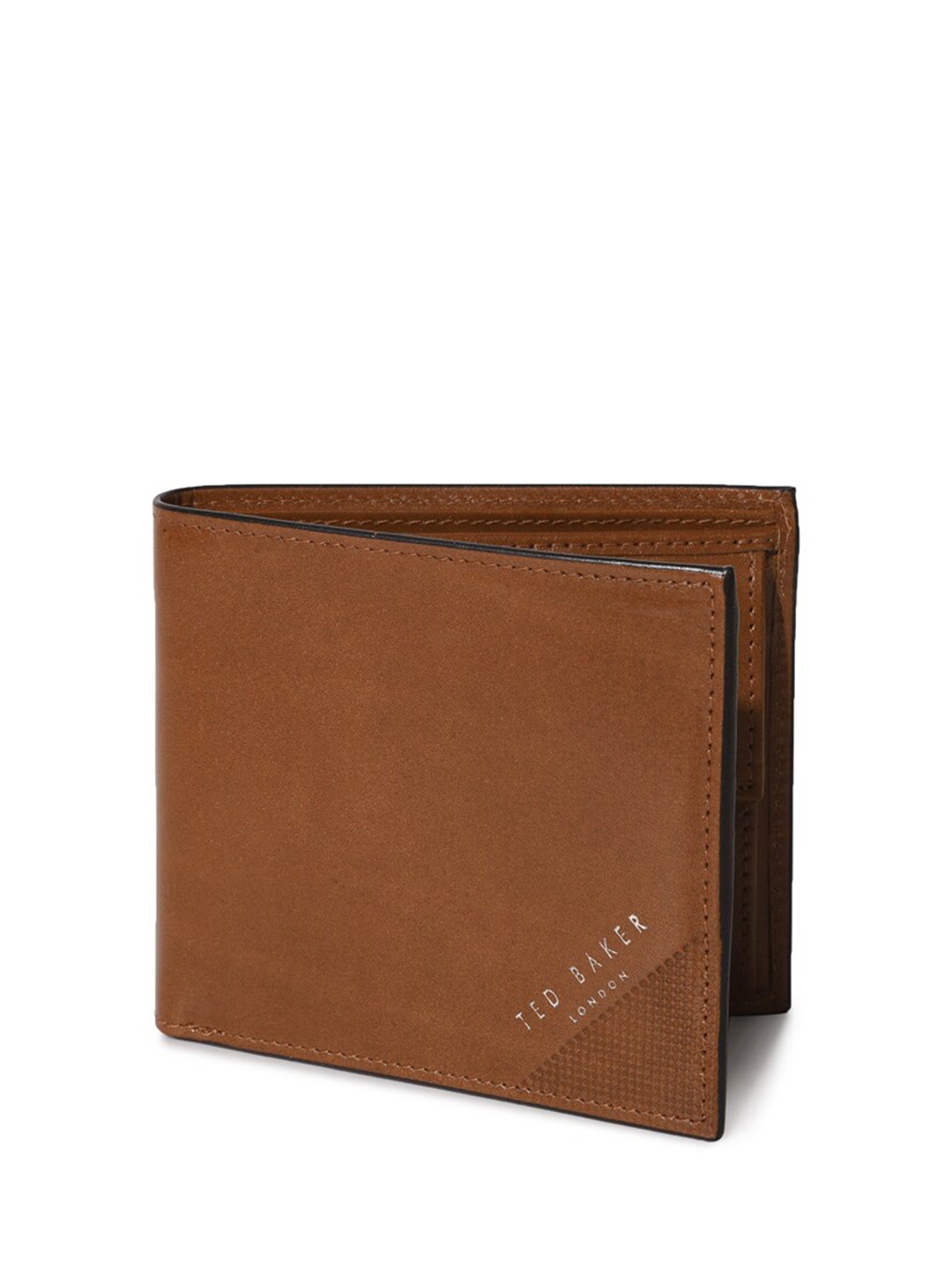 

Ted Baker Men Leather Two Fold Wallet, Brown