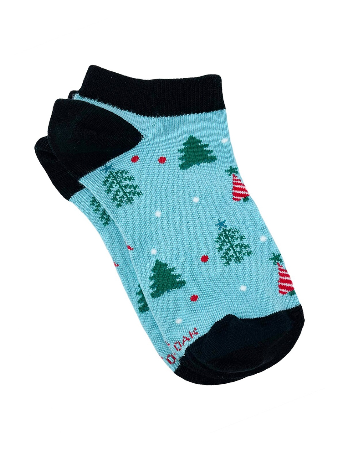 

Mint & Oak Women Blue X-mas Patterned Ankle Length Socks