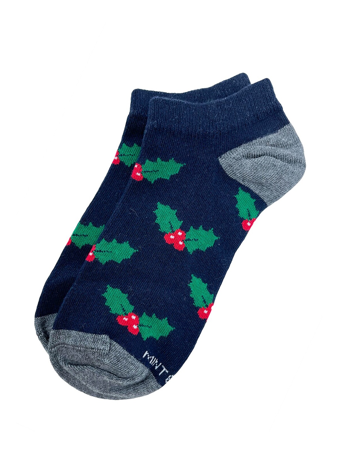 

Mint & Oak Women Navy Blue & Green Cherry Patterned Ankle Socks