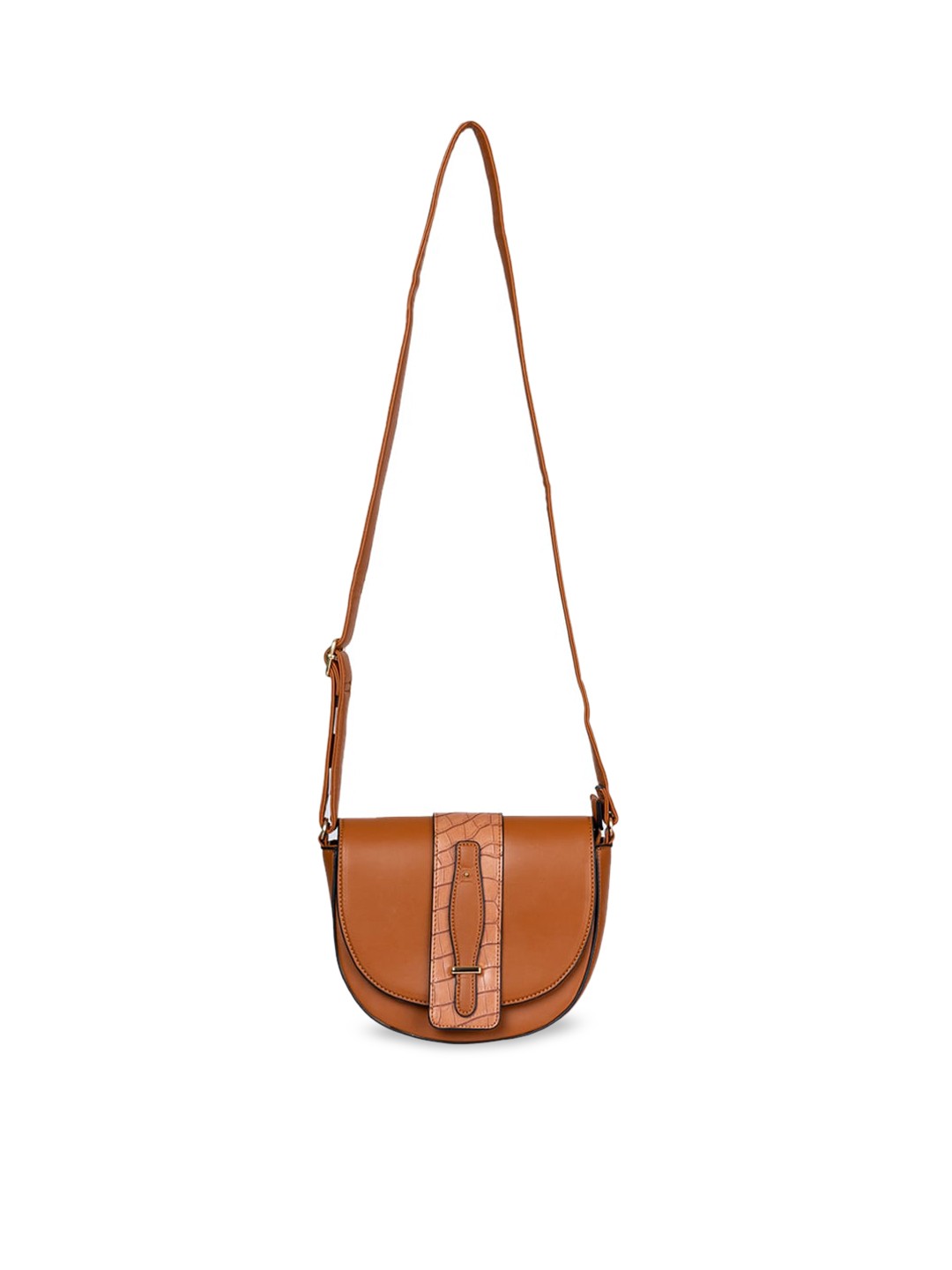 

Khadims Tan Half Moon Sling Bag