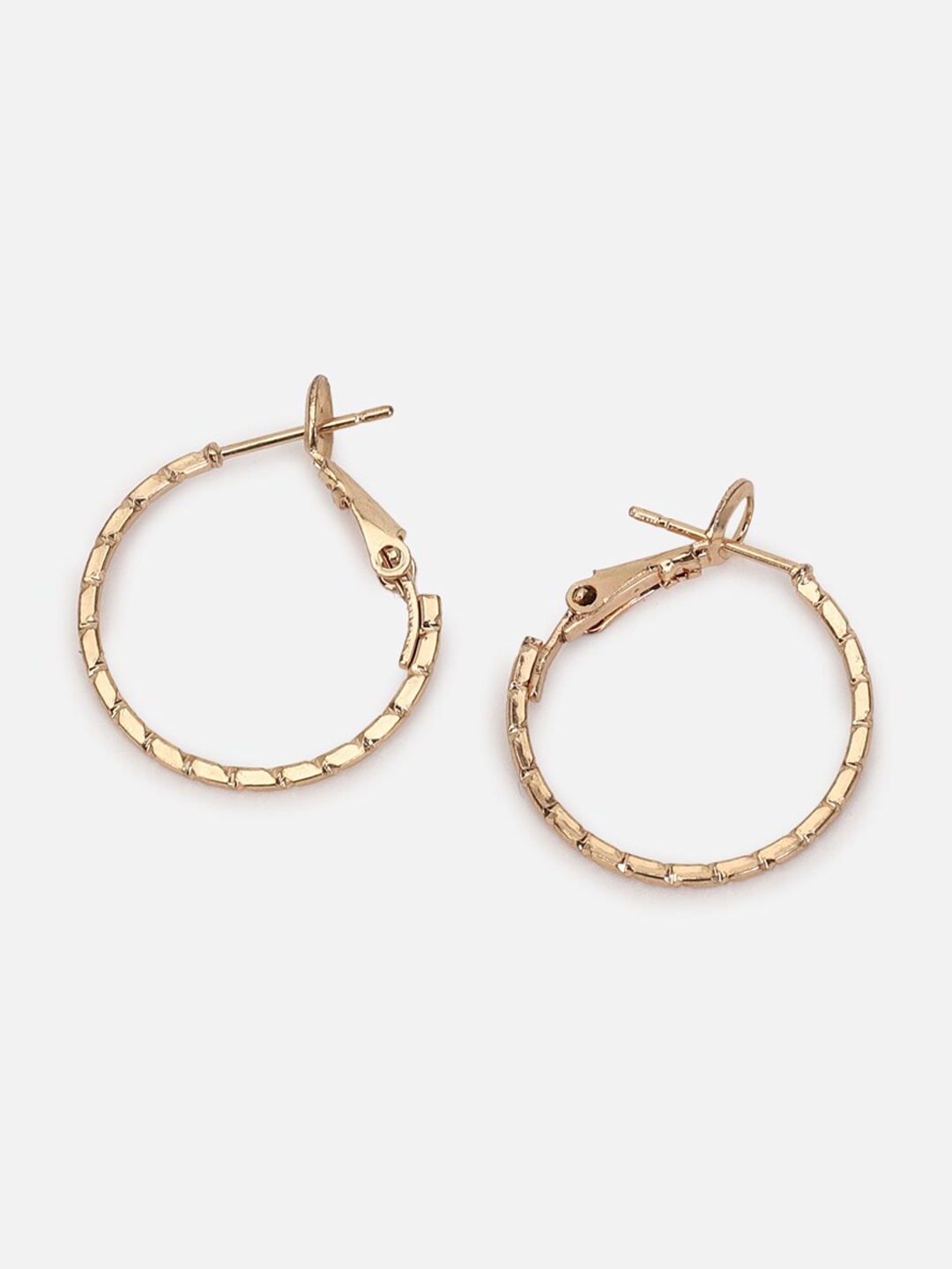 

FOREVER 21 Gold-Toned Contemporary Hoop Earrings