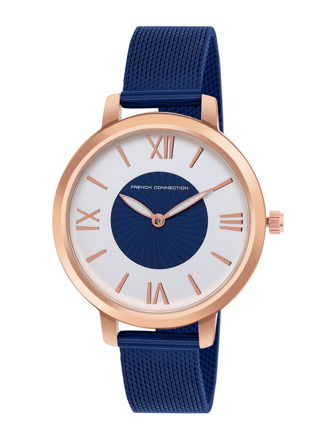 

French Connection Women White Dial & Blue Stainless Steel Straps Analogue Watch-FCN00027C