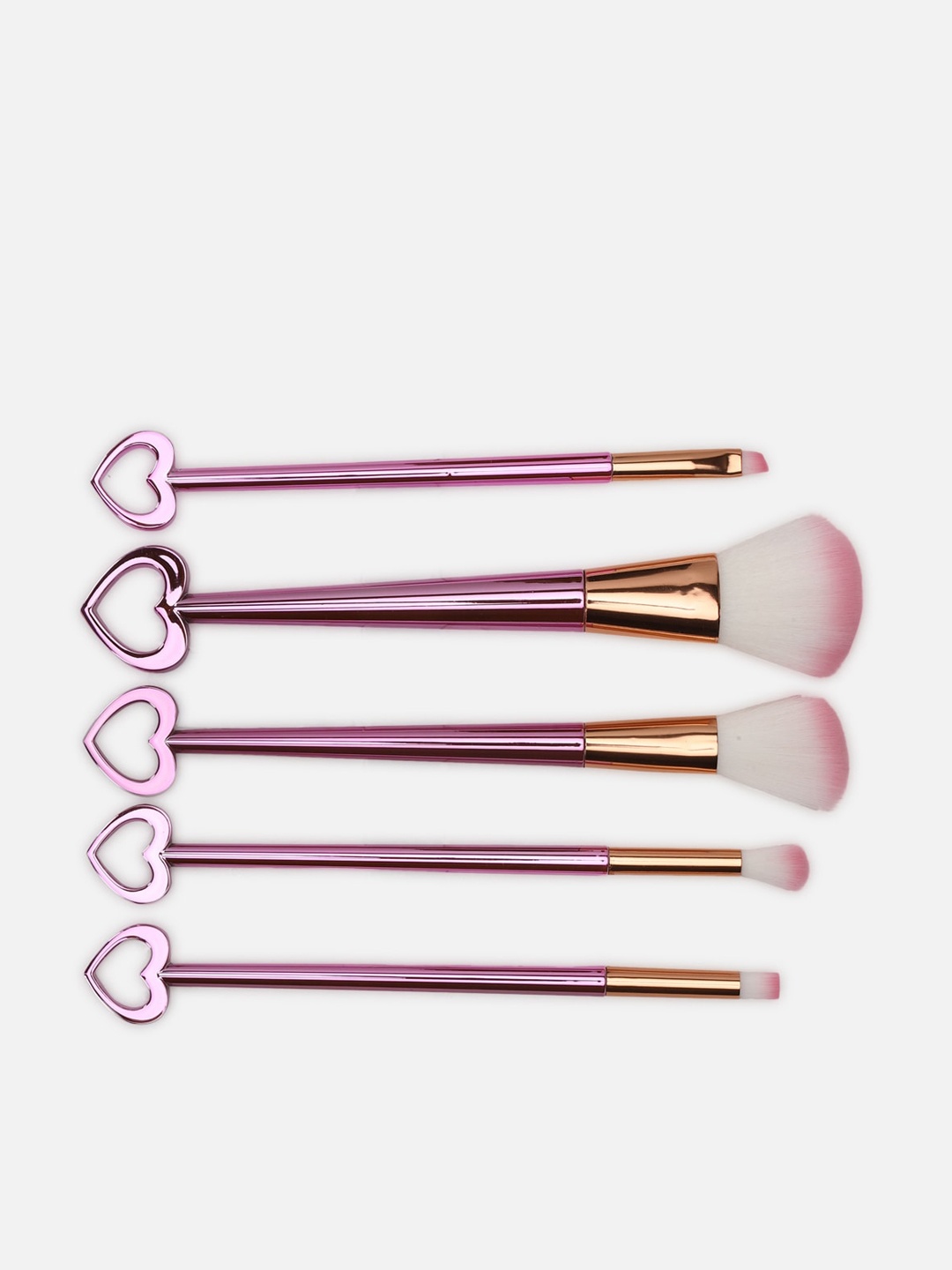 

FOREVER 21 Women Set Of 5 Purple Printed Makeup Brush