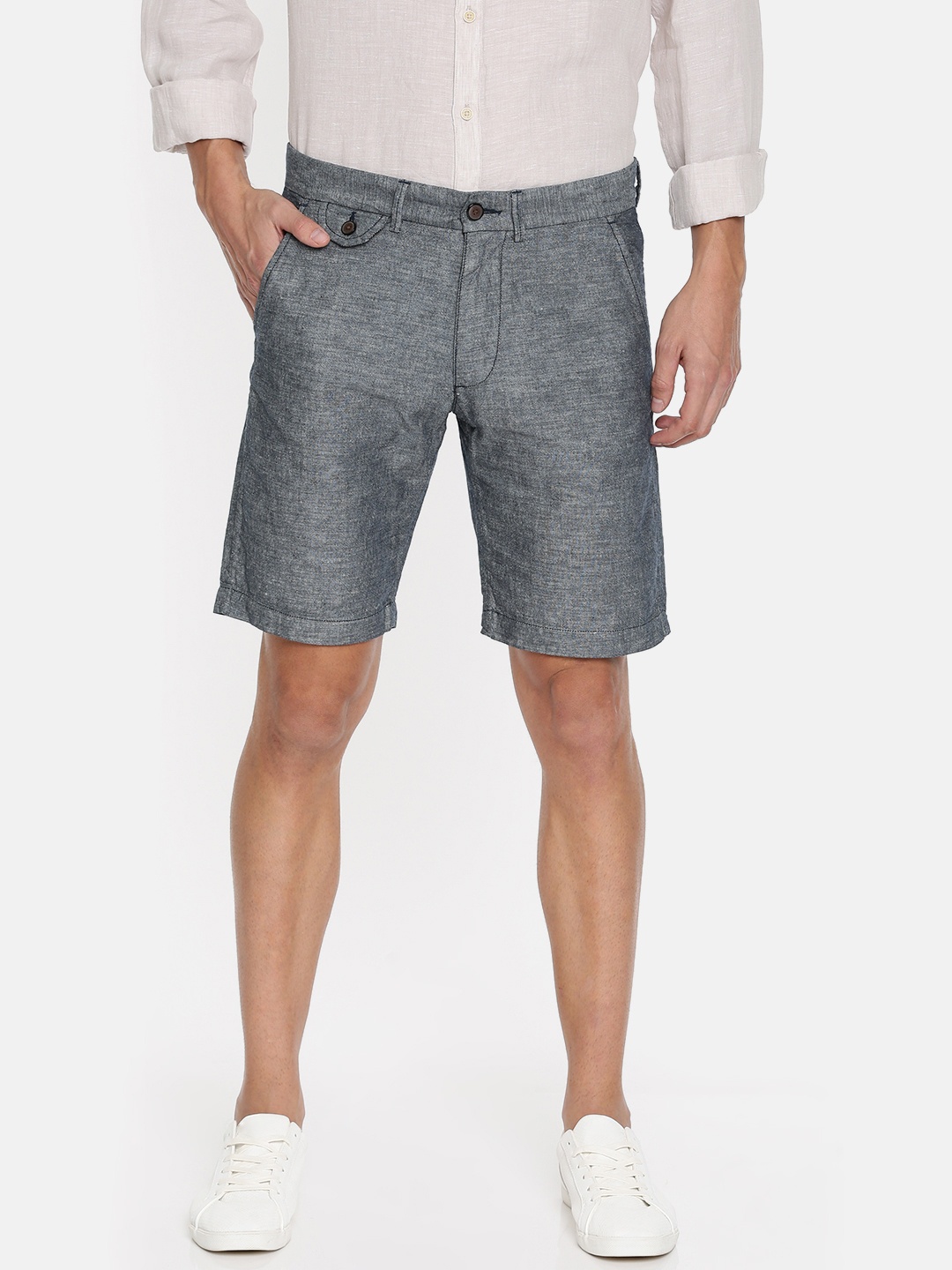 

Jack & Jones Men Navy Solid Regular Fit Shorts, Navy blue