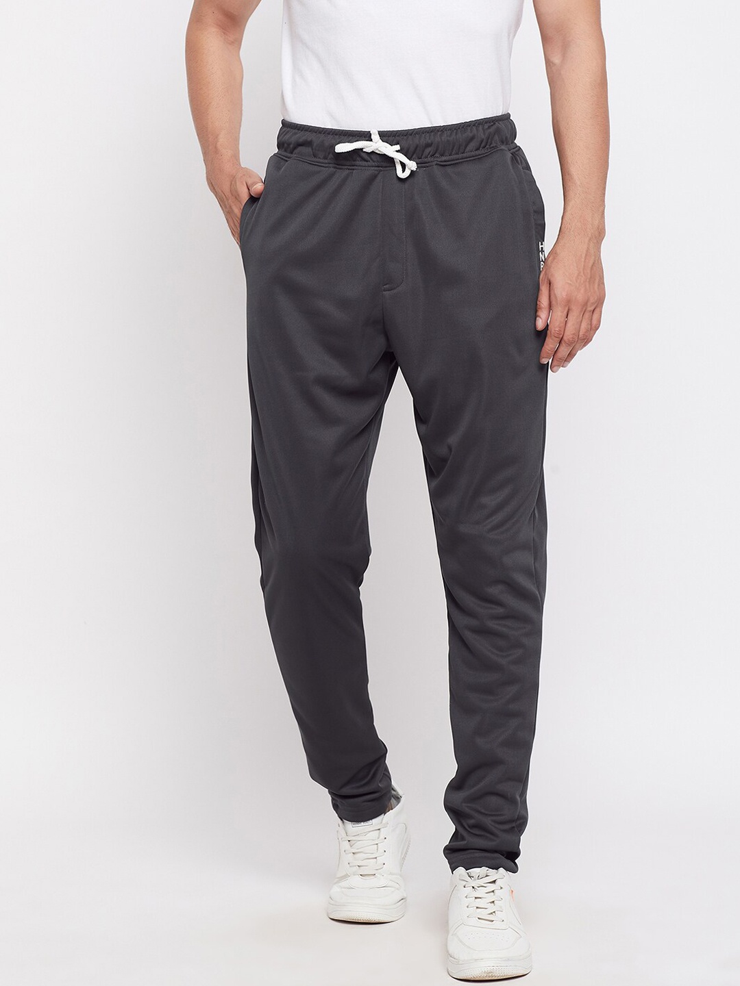 

HARBOR N BAY Men Charcoal Grey Solid Regular Fit Trackpant