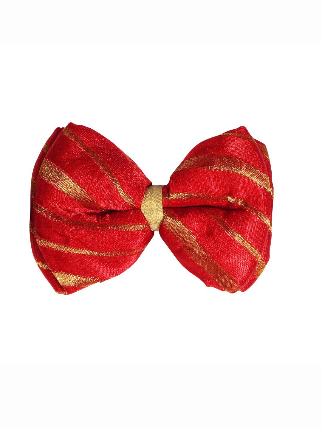 

LANA PAWS Red Self Design Cotton Dog Bow Tie