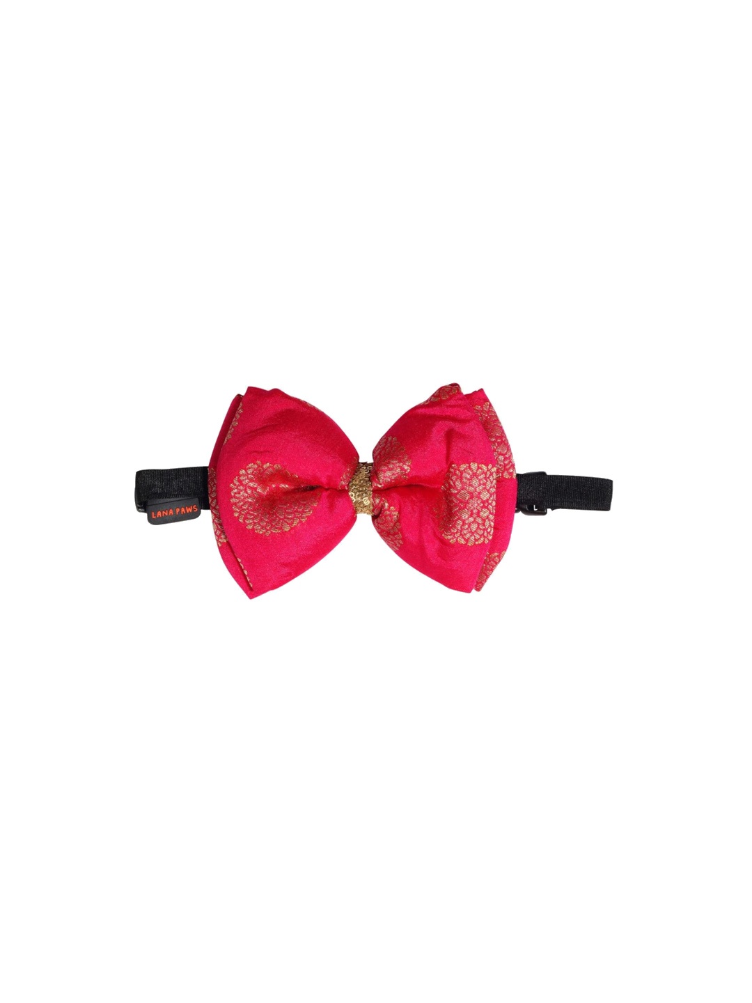 

LANA PAWS Pink Self Design Dog Cotton Bow Tie