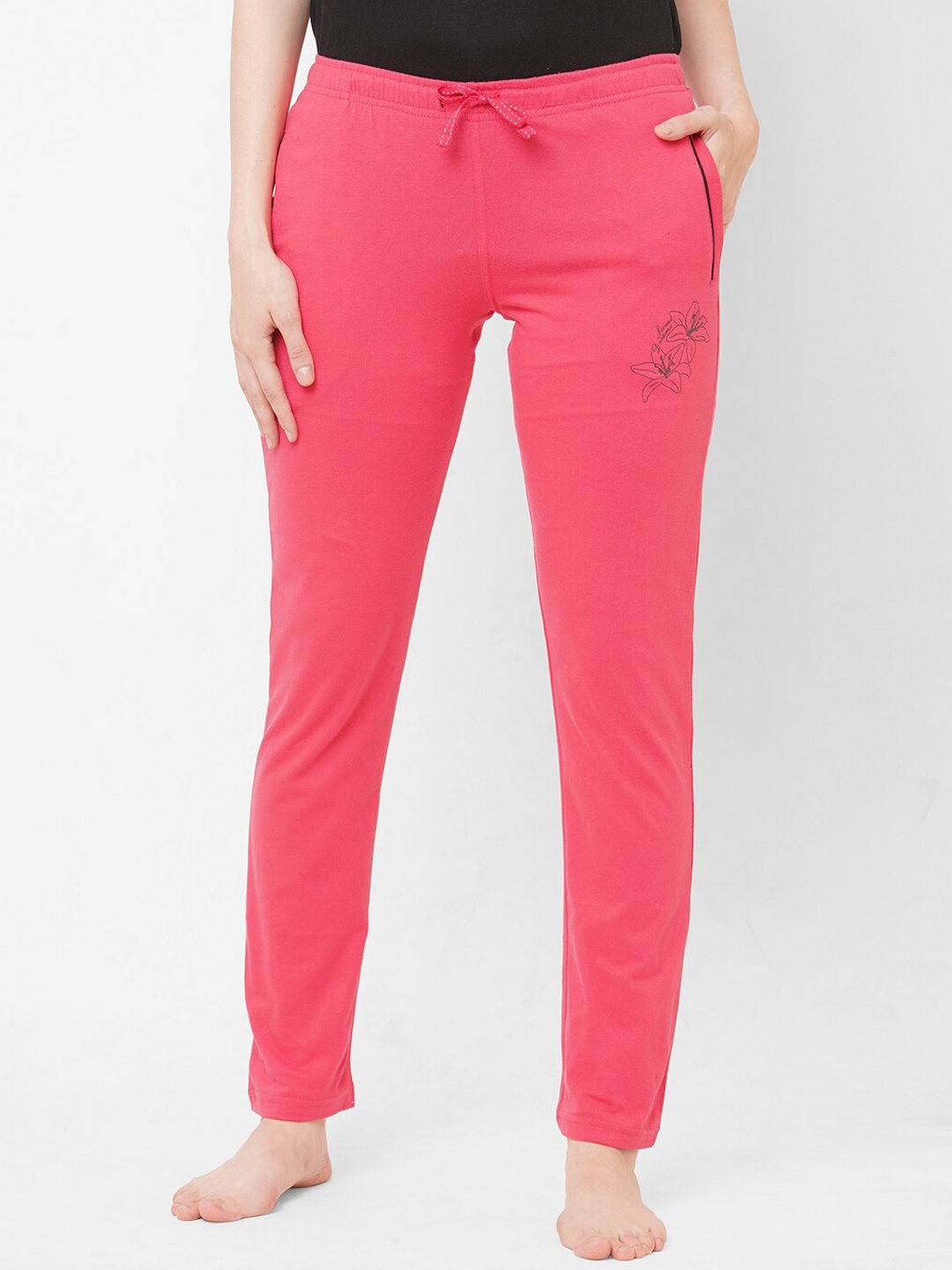 

Sweet Dreams Women Pink Solid Cotton Lounge Pants