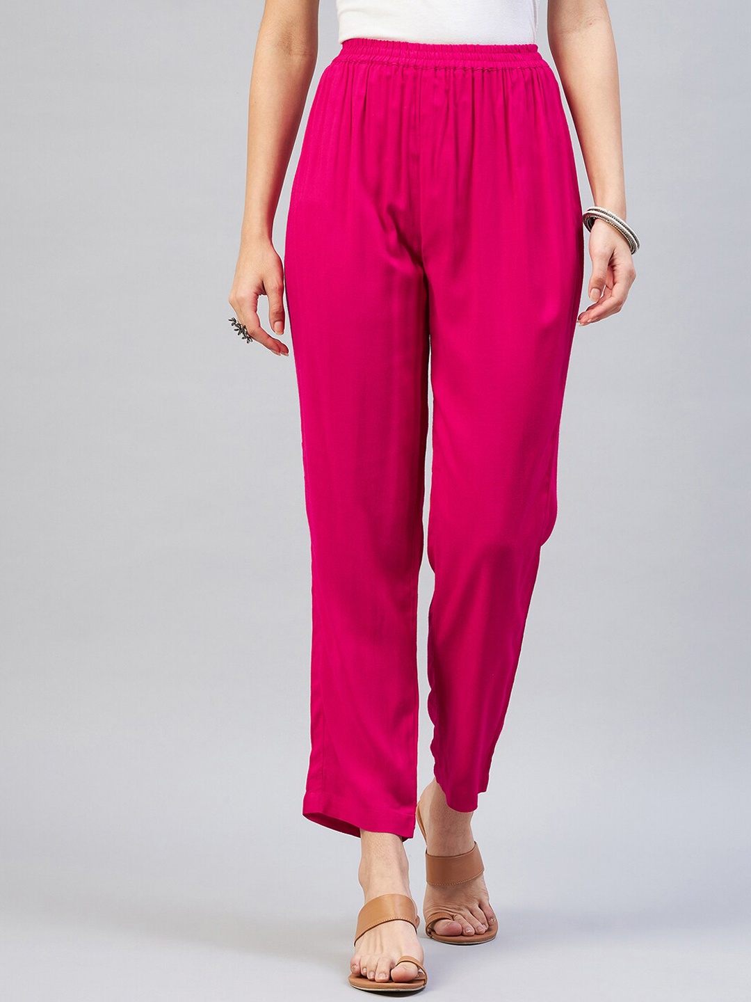 

InWeave Women Fuchsia Relaxed Trousers