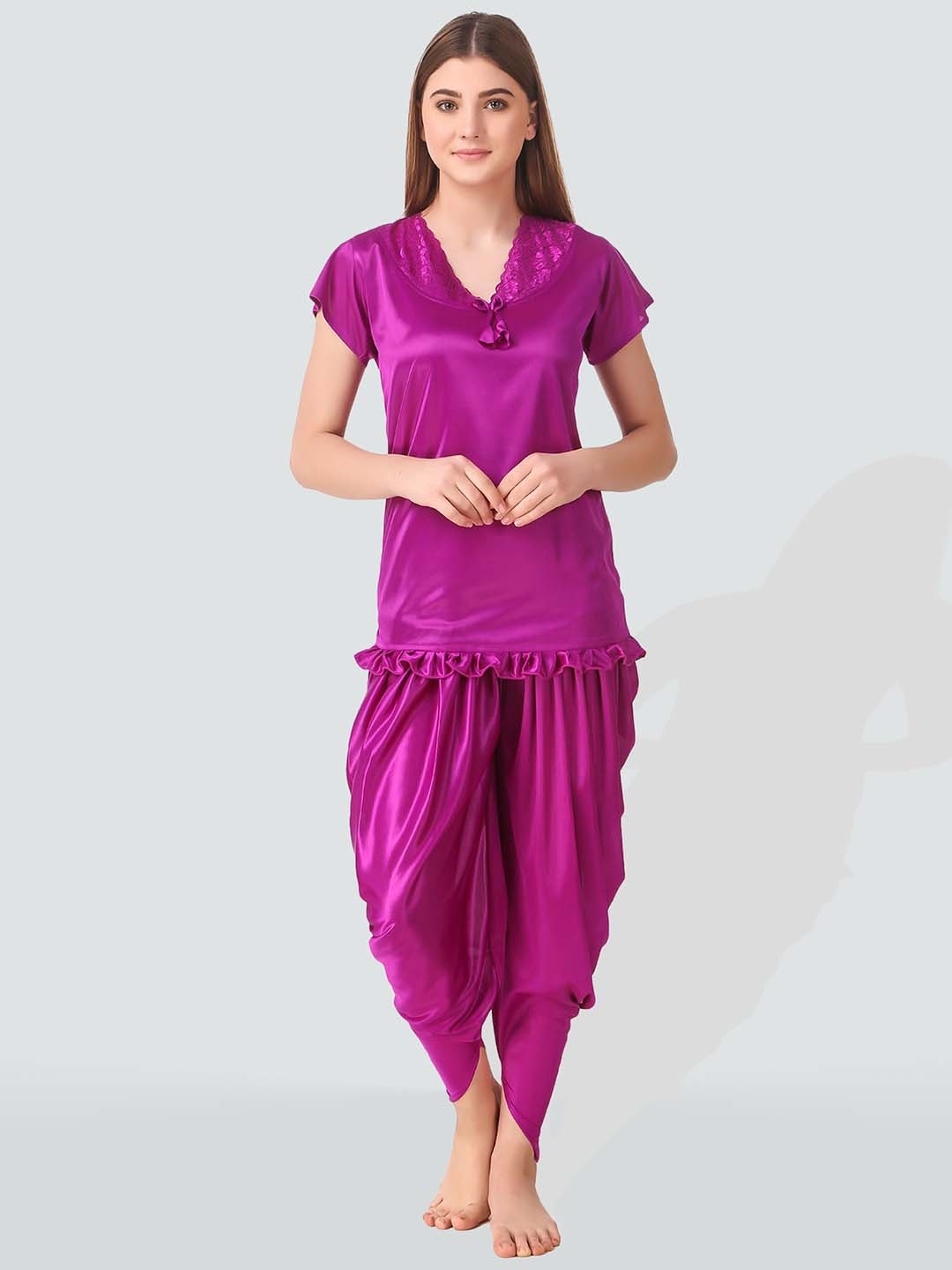 

Romaisa Women Magenta Night suit