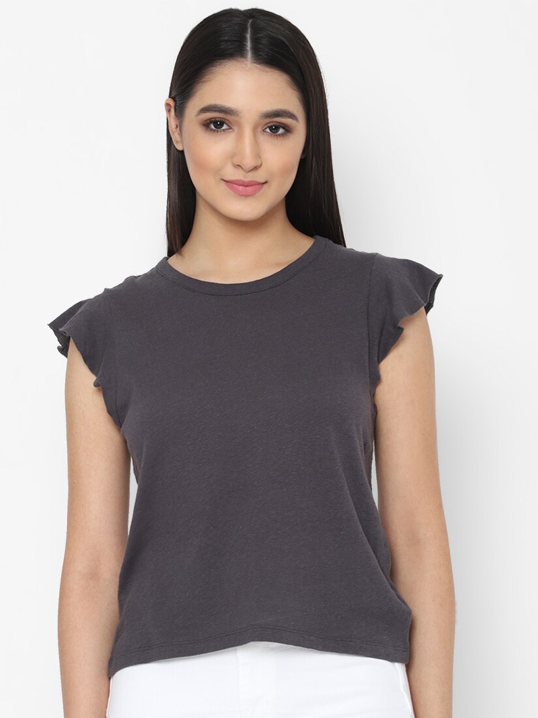 

AMERICAN EAGLE OUTFITTERS Women Black Short Sleeve T-shirt