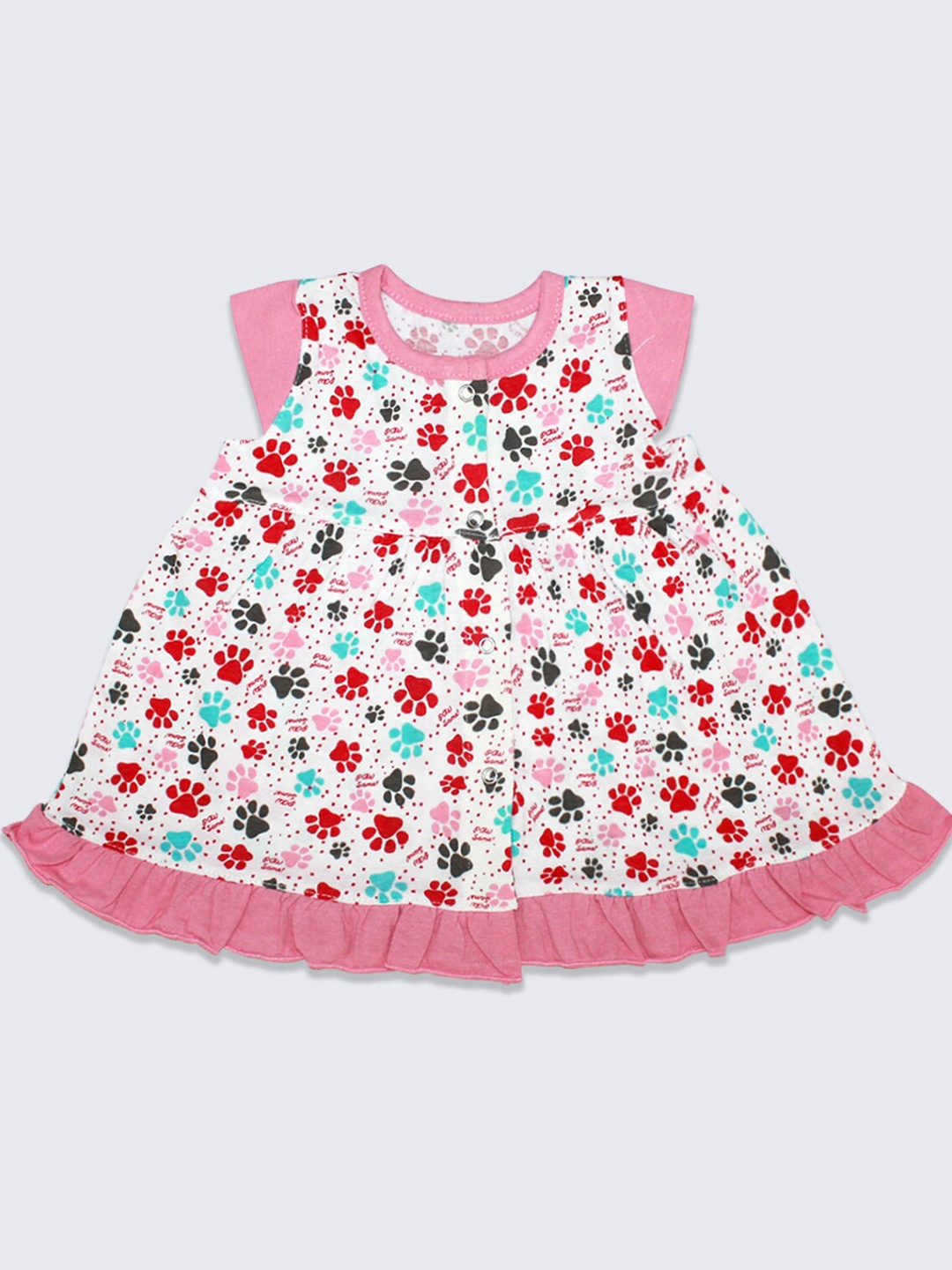 

Born Babies Pink Floral Printed Dress