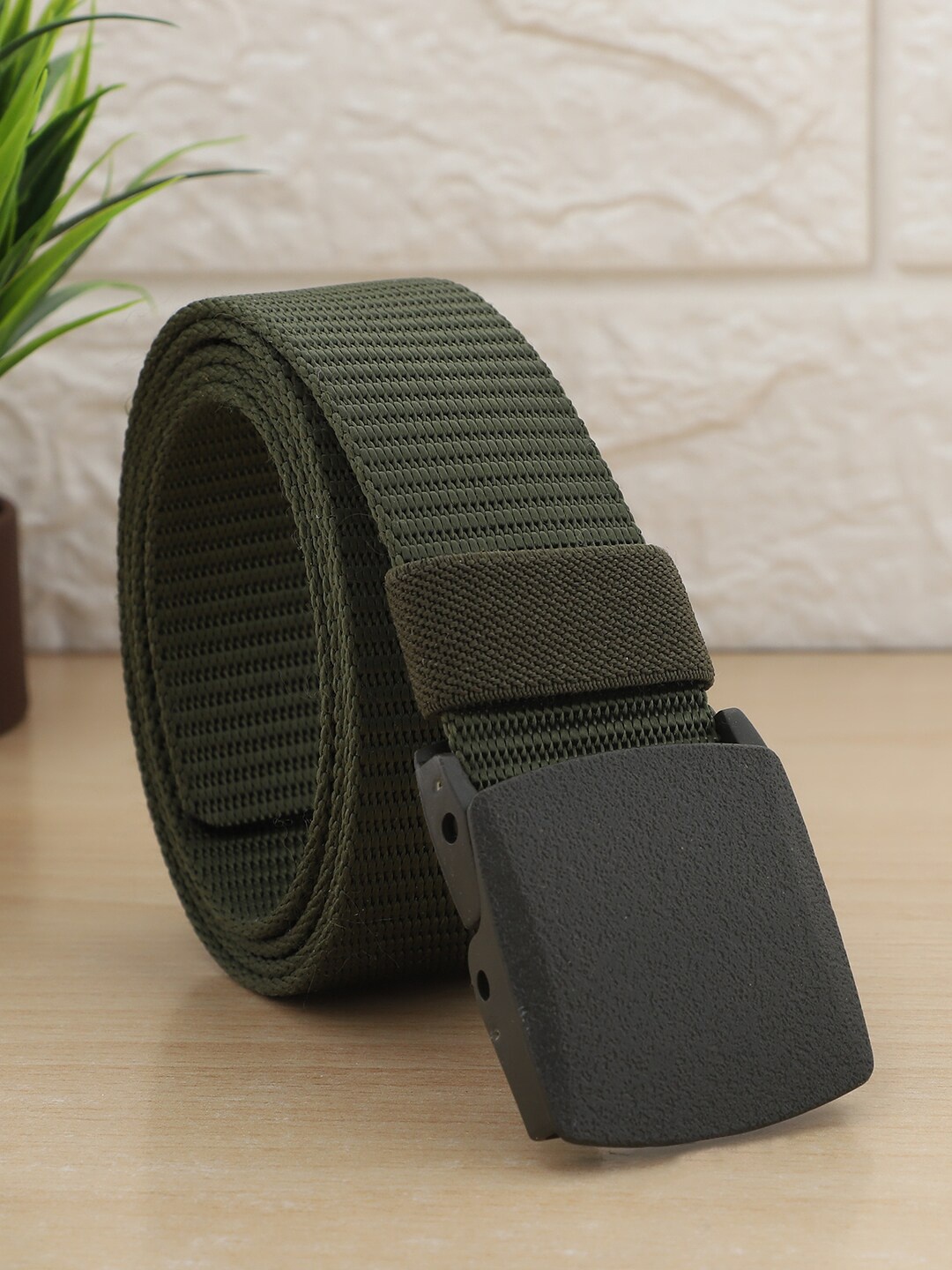 

The Mini NEEDLE Men Canvas Belt, Green