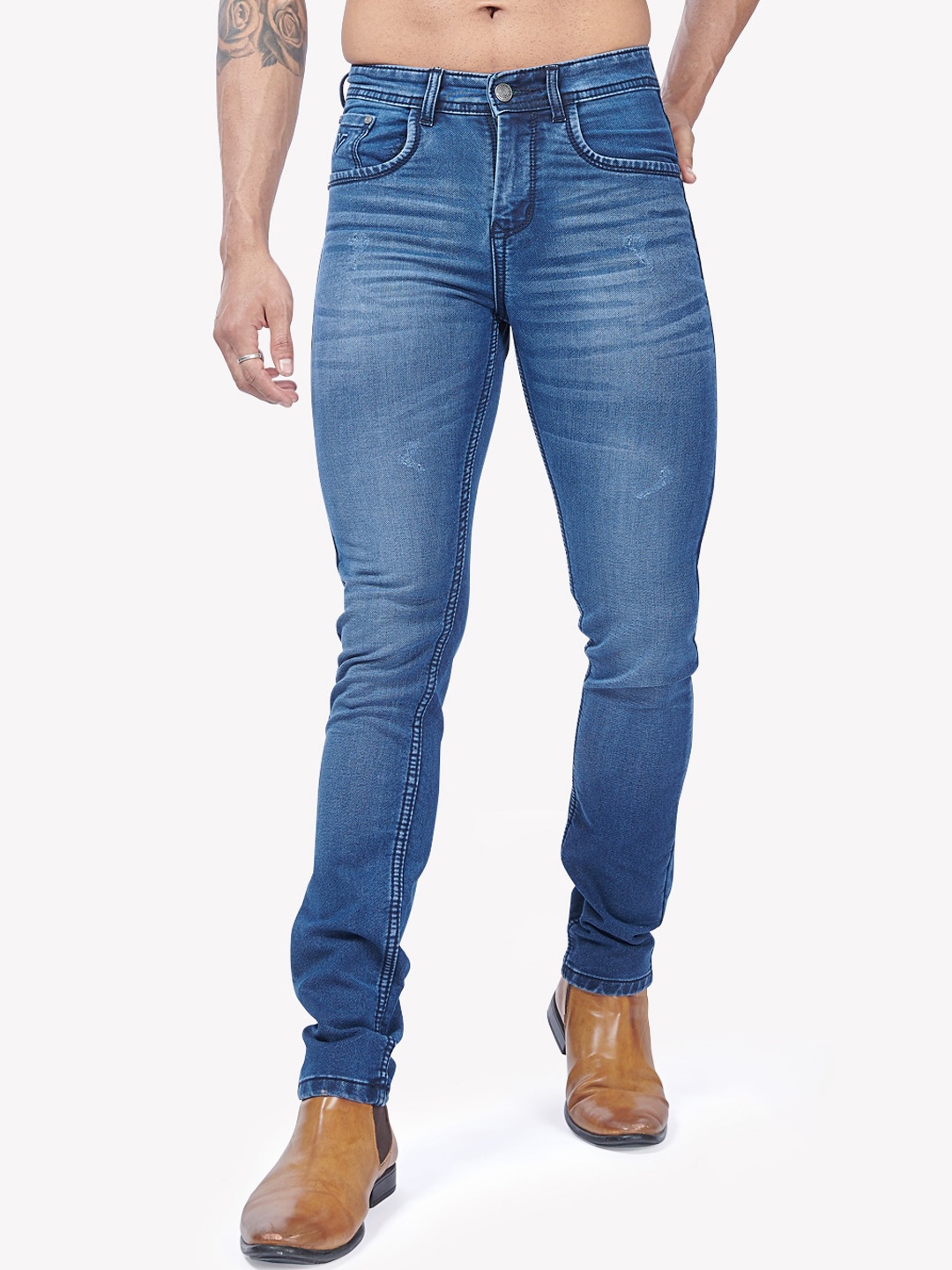 

VASTRADO Men Blue Straight Fit Light Fade Stretchable Jeans