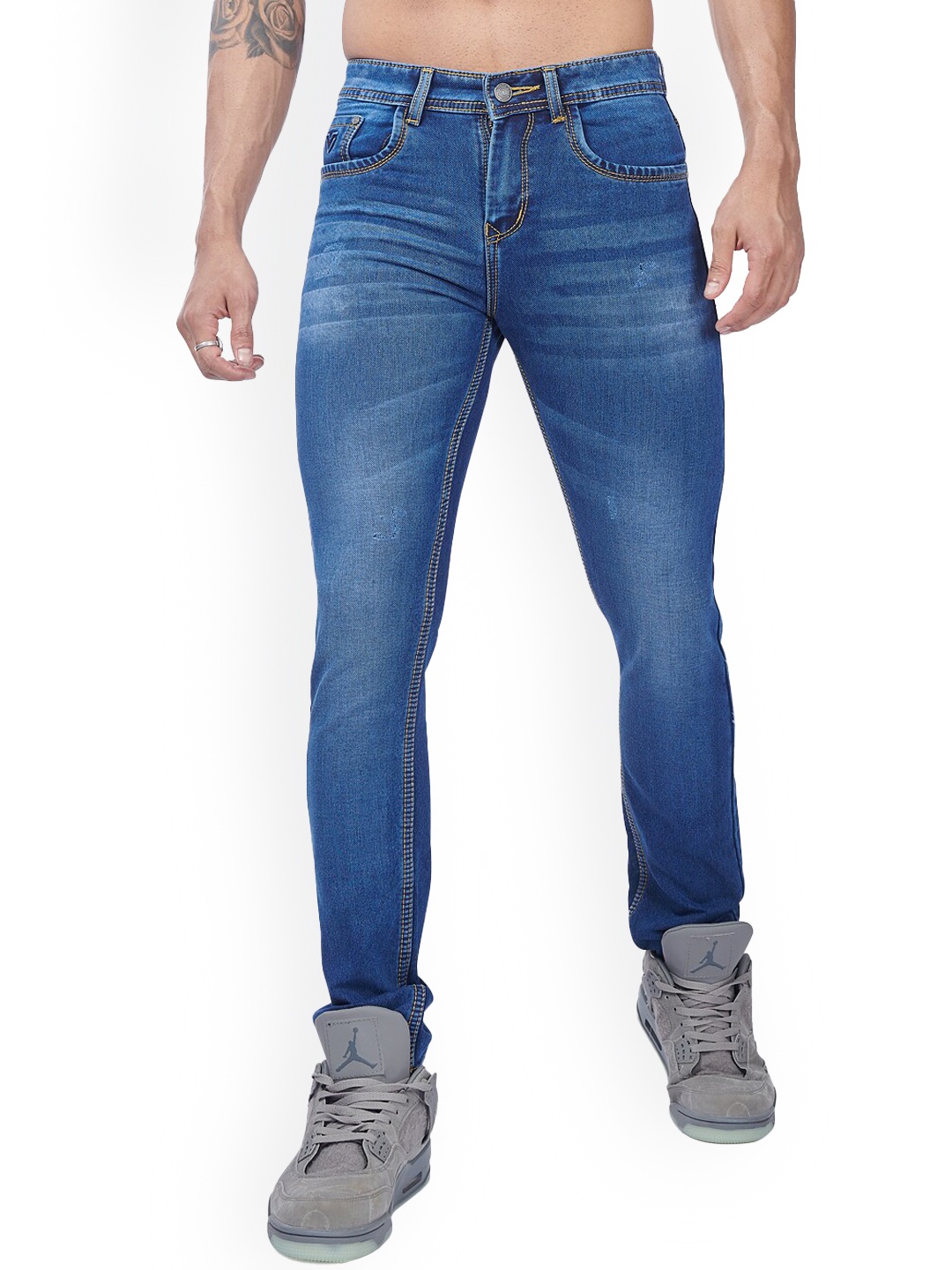 

VASTRADO Men Blue Straight Fit Light Fade Stretchable Jeans