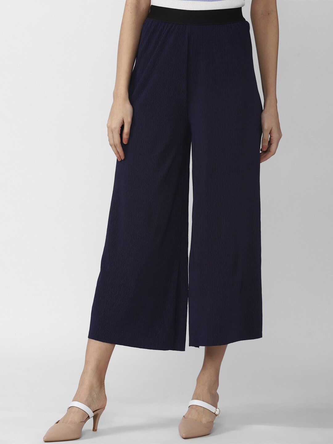 

Van Heusen Woman Women Navy Blue Culottes Trousers