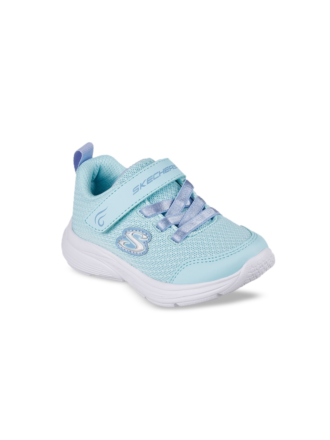 

Skechers WAVY LITES - BLISSFULLY FREE Girls Solid Mesh Slip-On Sneakers, Blue
