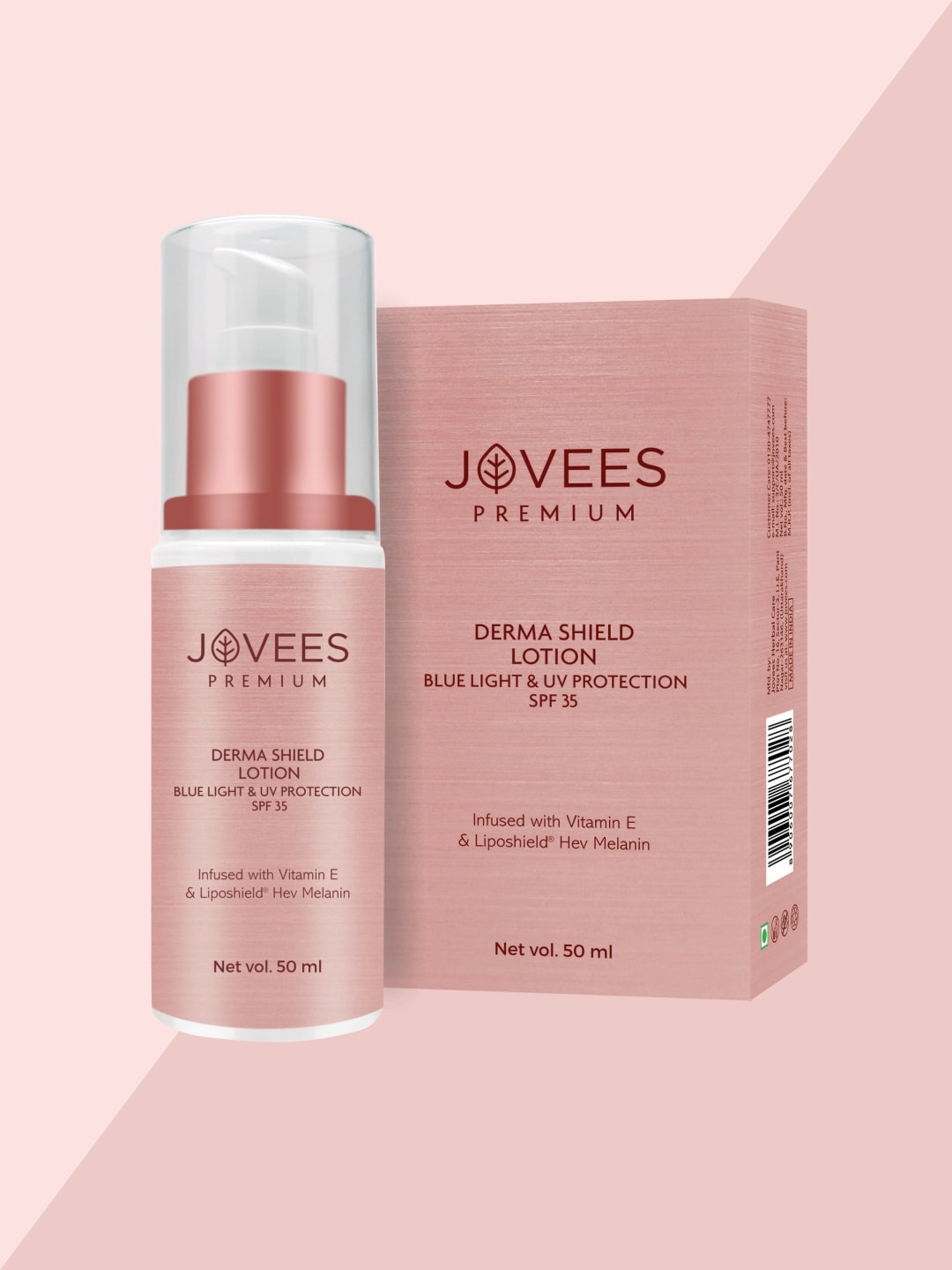 

Jovees Premium Derma Shield Lotion Blue Light & UV Protection with SPF 35 - 50 ml, Pink