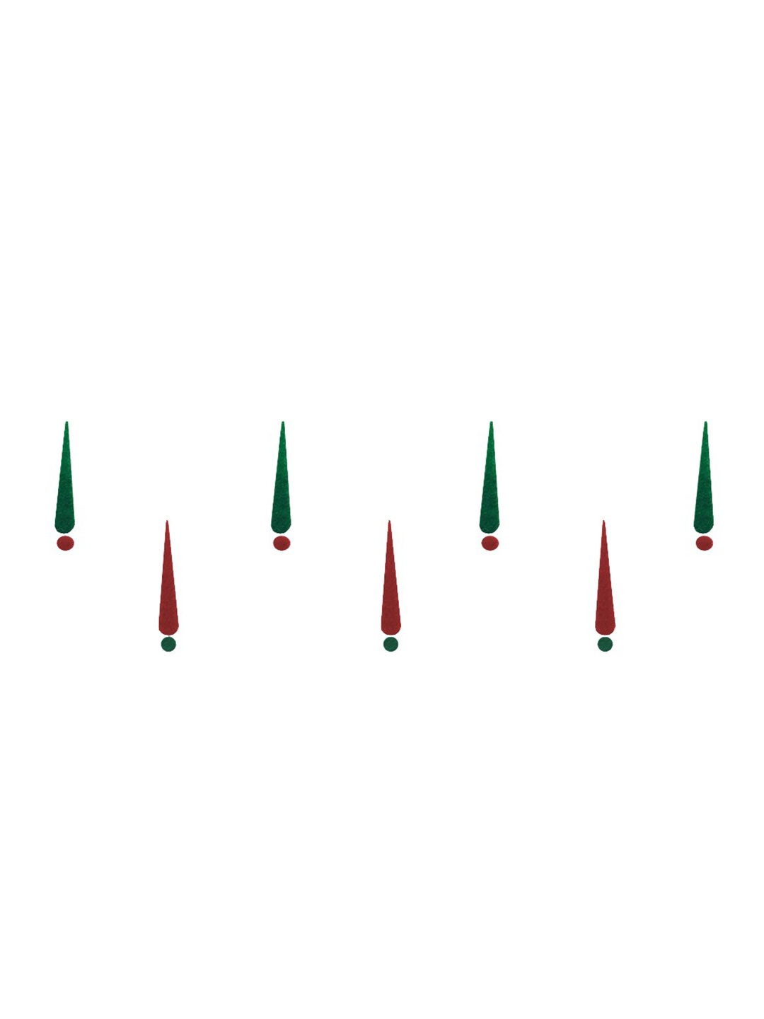 

Comet Busters 7 Pcs Reusable Designer Bindis - Green & Maroon