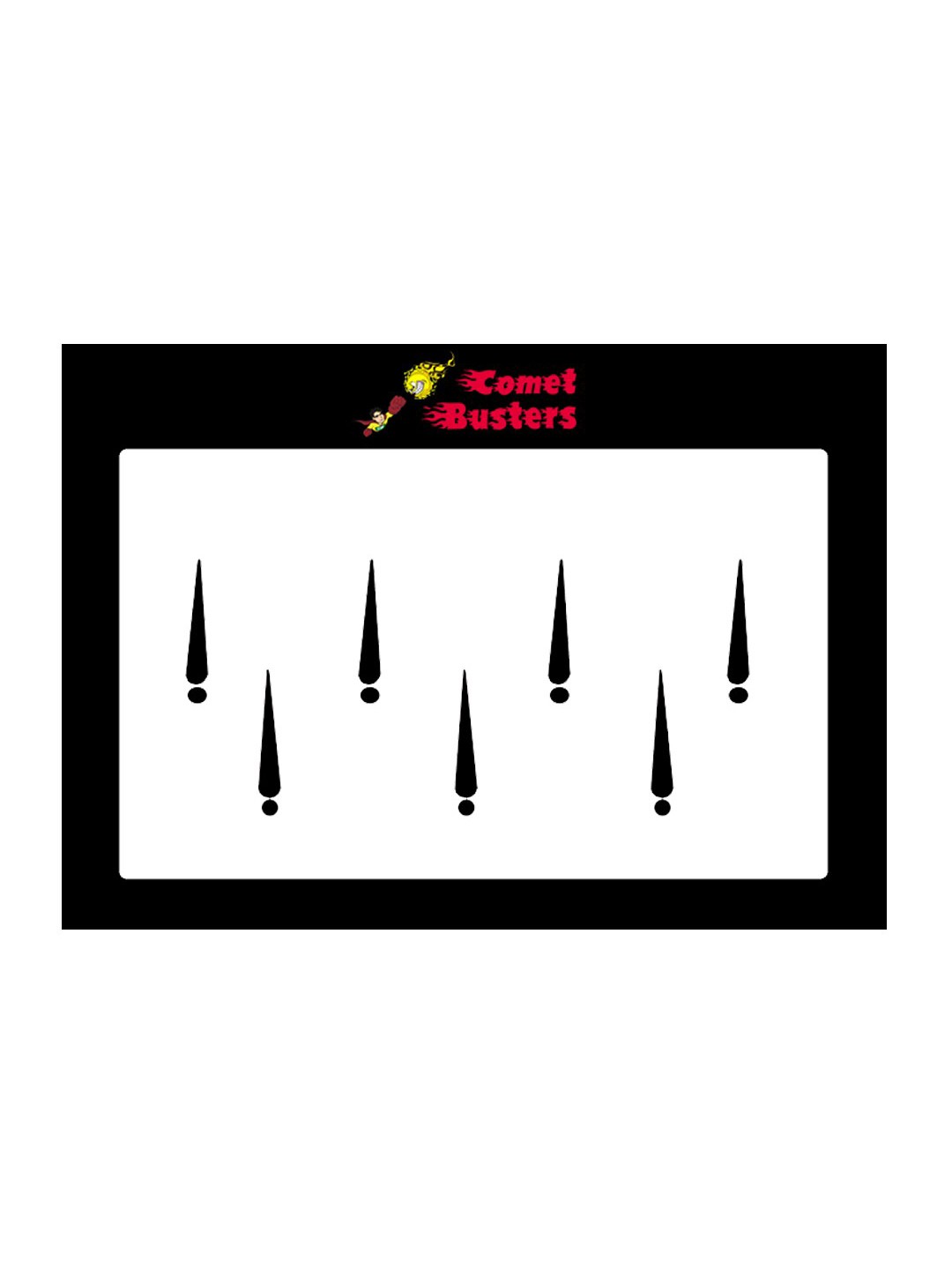 

Comet Busters 7 Pcs Reusable Designer Bindis - Black