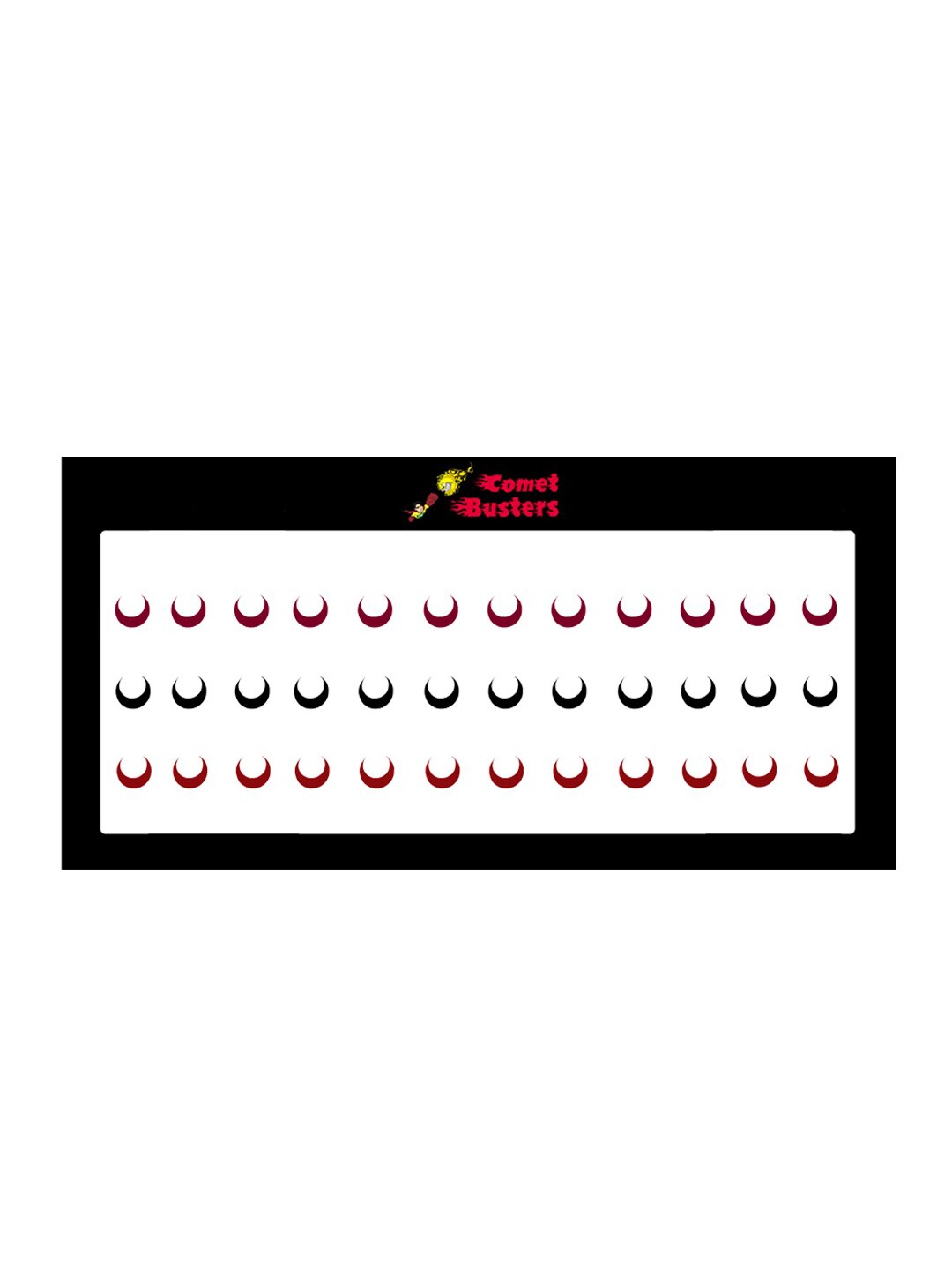 

Comet Busters 36 Pcs Reusable Designer Bindis - Multicoloured, Multi